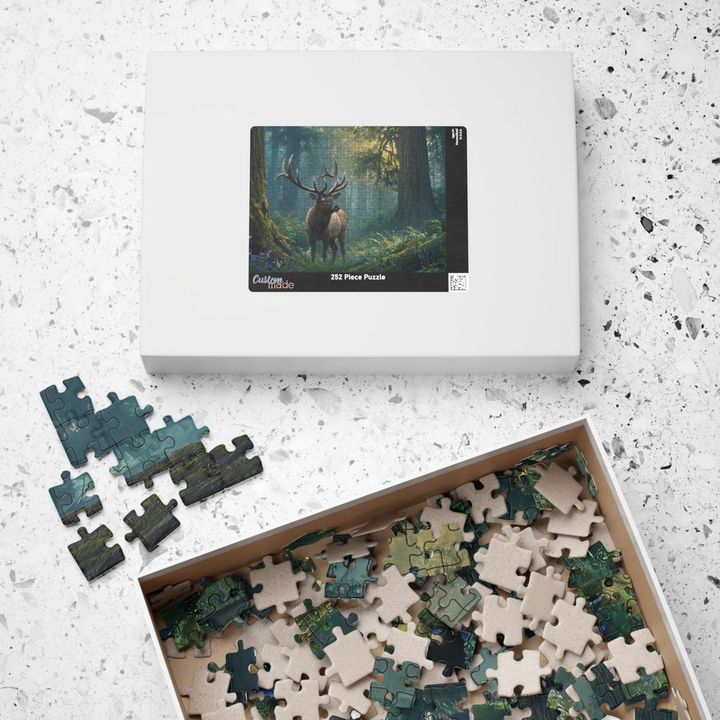 Majesty of the Wild Jigsaw Puzzle - Regal Elk Watercolor Art