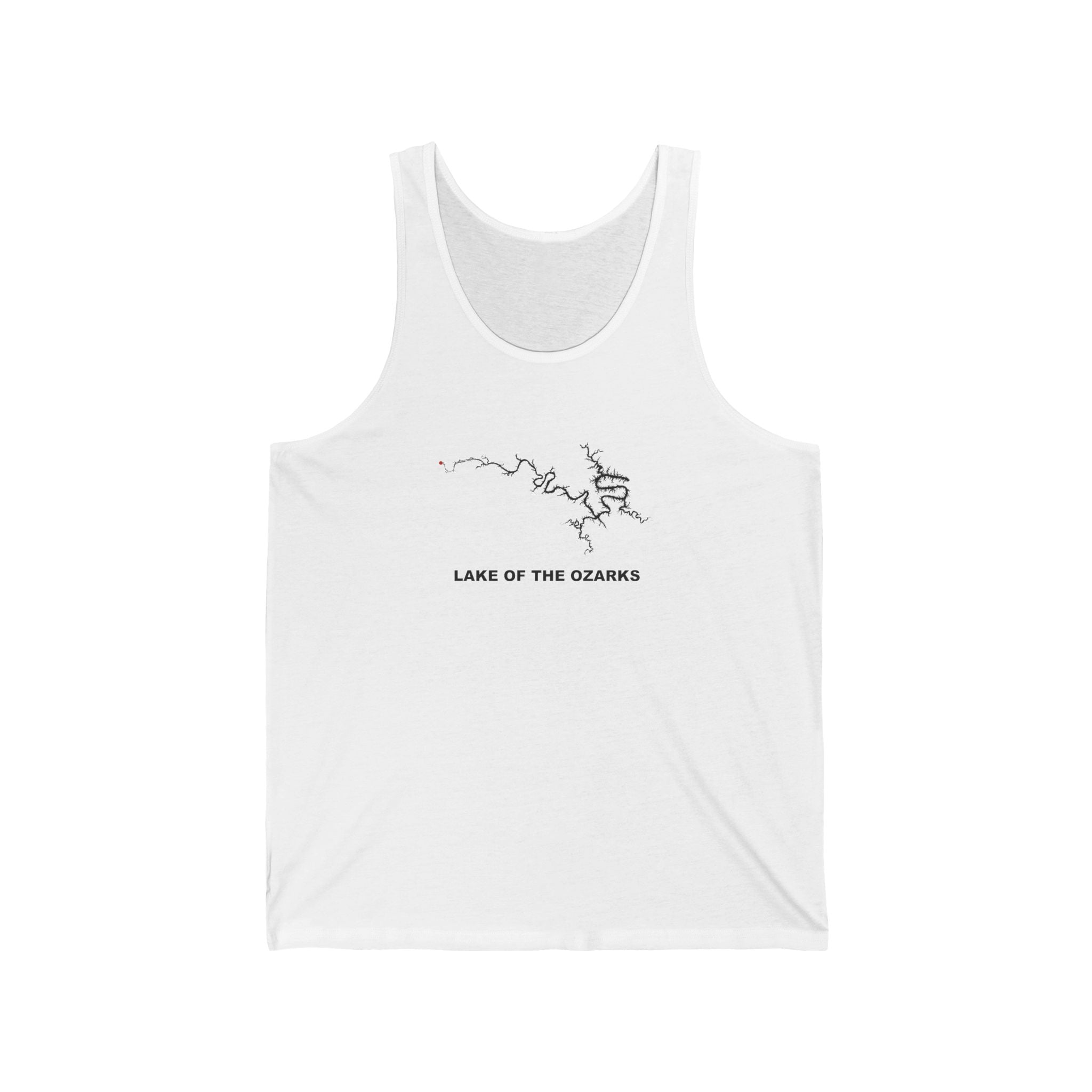 Lake of the Ozarks Map Silhouette Tank Top | Missouri Lake Life Shirt