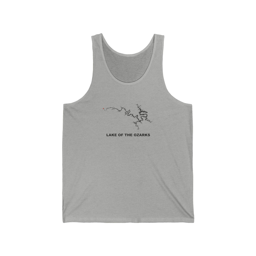 Lake of the Ozarks Map Silhouette Tank Top | Missouri Lake Life Shirt