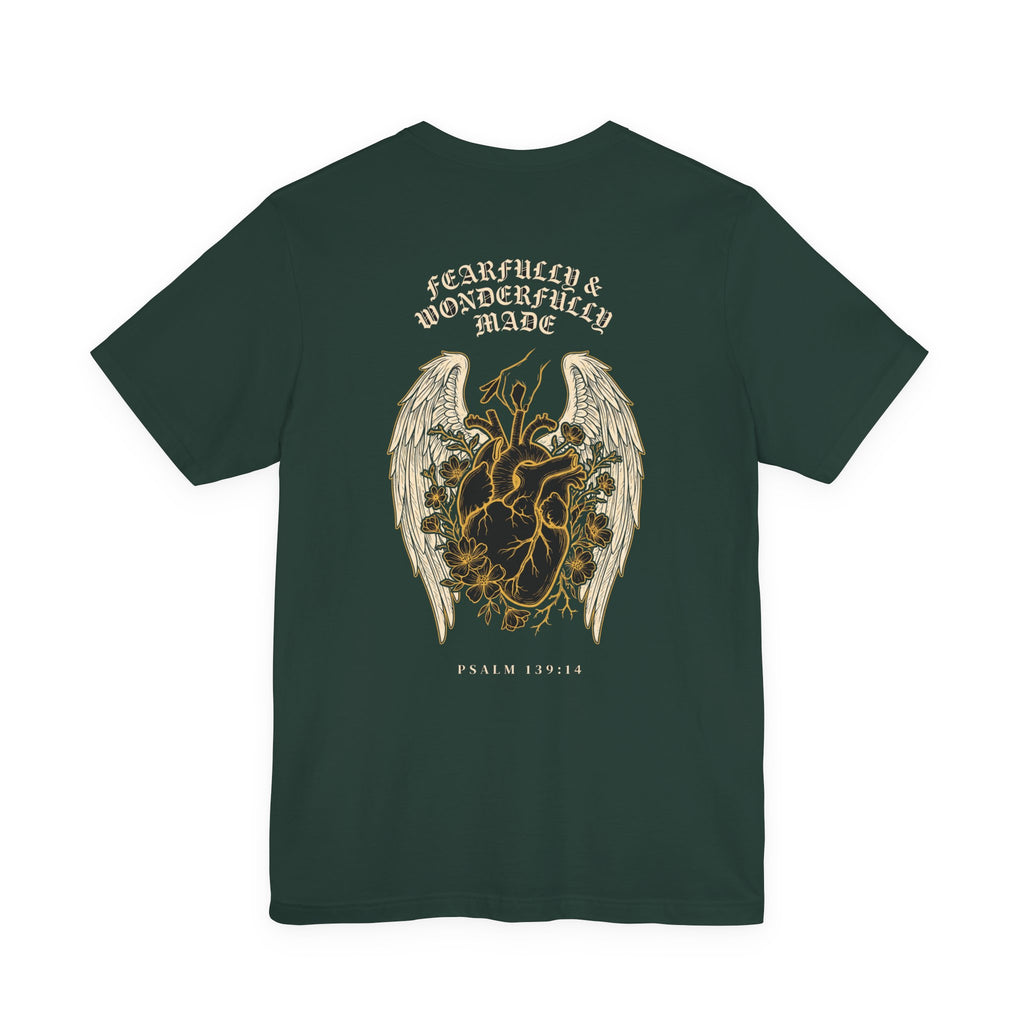 Fearfully and Wonderfully Made Christian Tee | Psalm 139:14 Bible Verse Shirt
