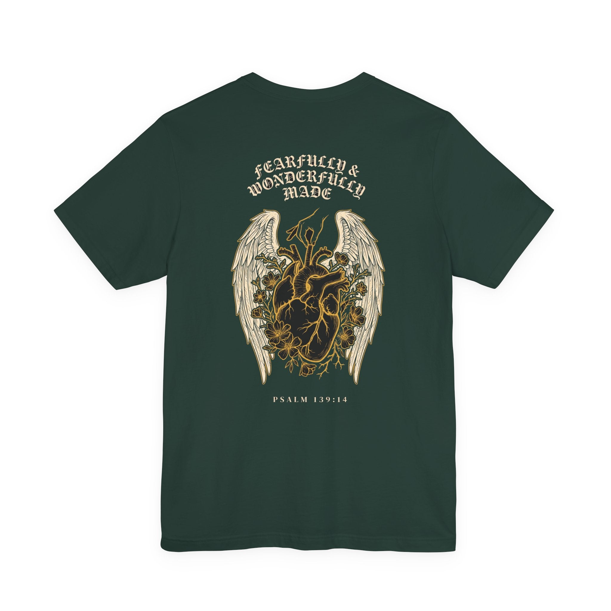 Fearfully and Wonderfully Made Christian Tee | Psalm 139:14 Bible Verse Shirt