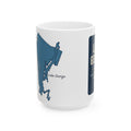 Lake George Map Silhouette Coffee Mug 15oz - Unique Lake Life Souvenir