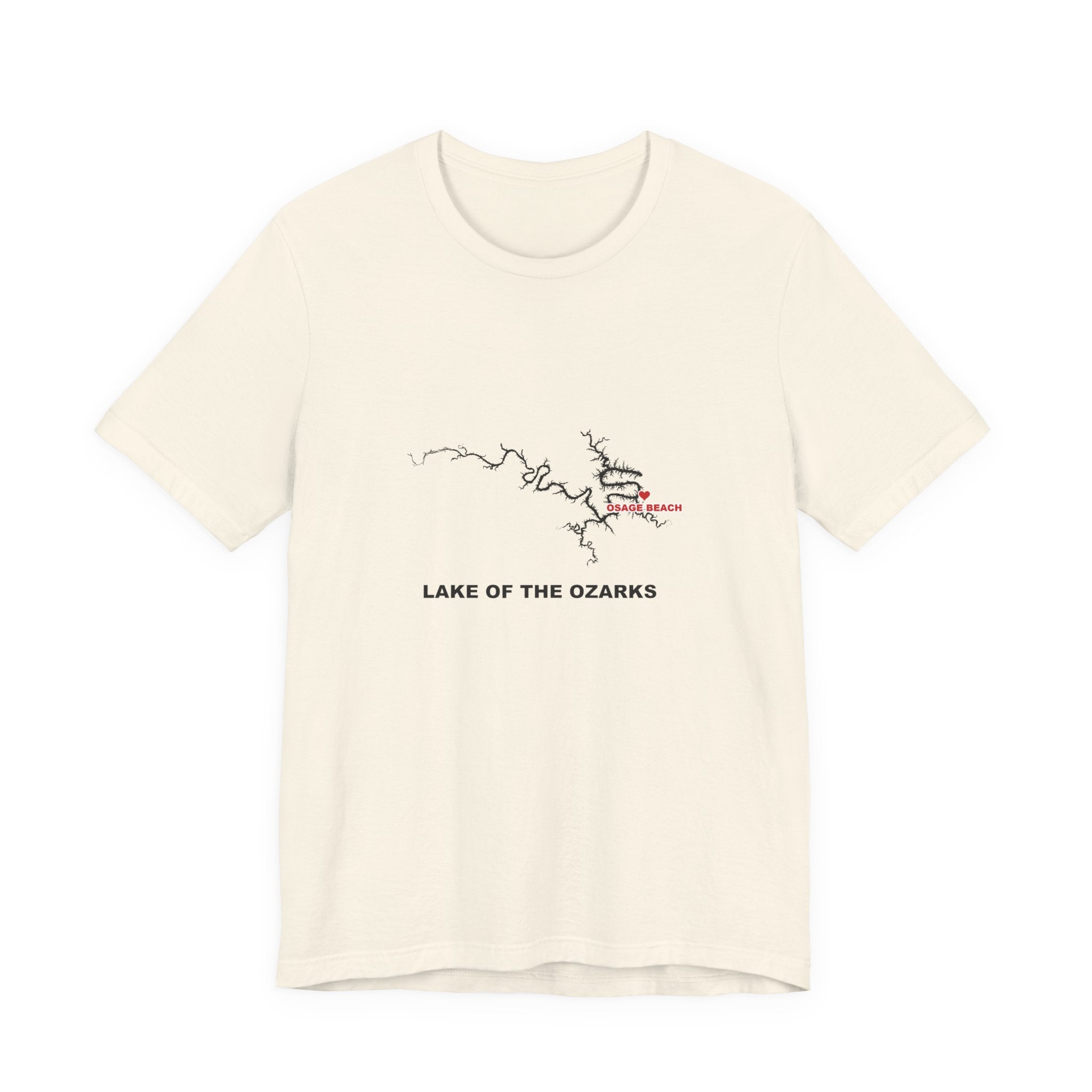 Lake of the Ozarks Silhouette Tee with Heart at Osage Beach