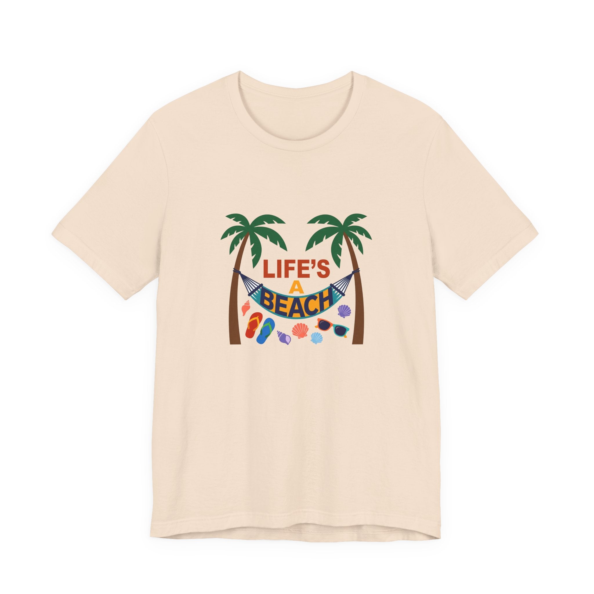 Beach Scene Hammock Tee with Intricate Illustration