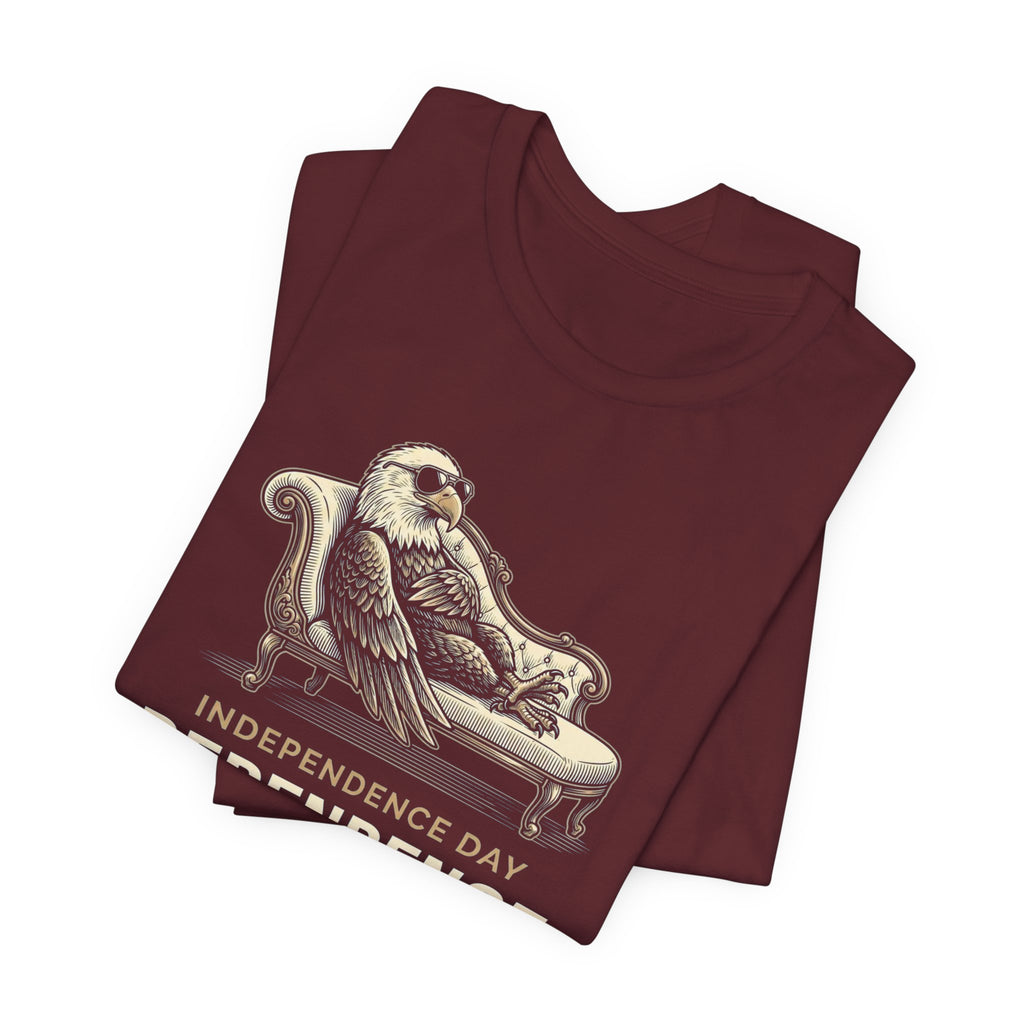 Independence Day Dependence Issues T-Shirt | Funny Eagle 4th of July Tee | Sarcastic Patriotic Gift