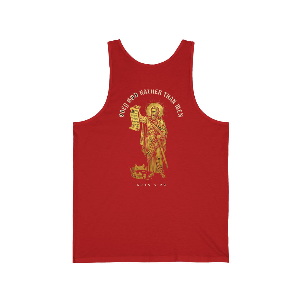 Obey God Rather Than Men Christian Tank | Reformed Warrior Faith
