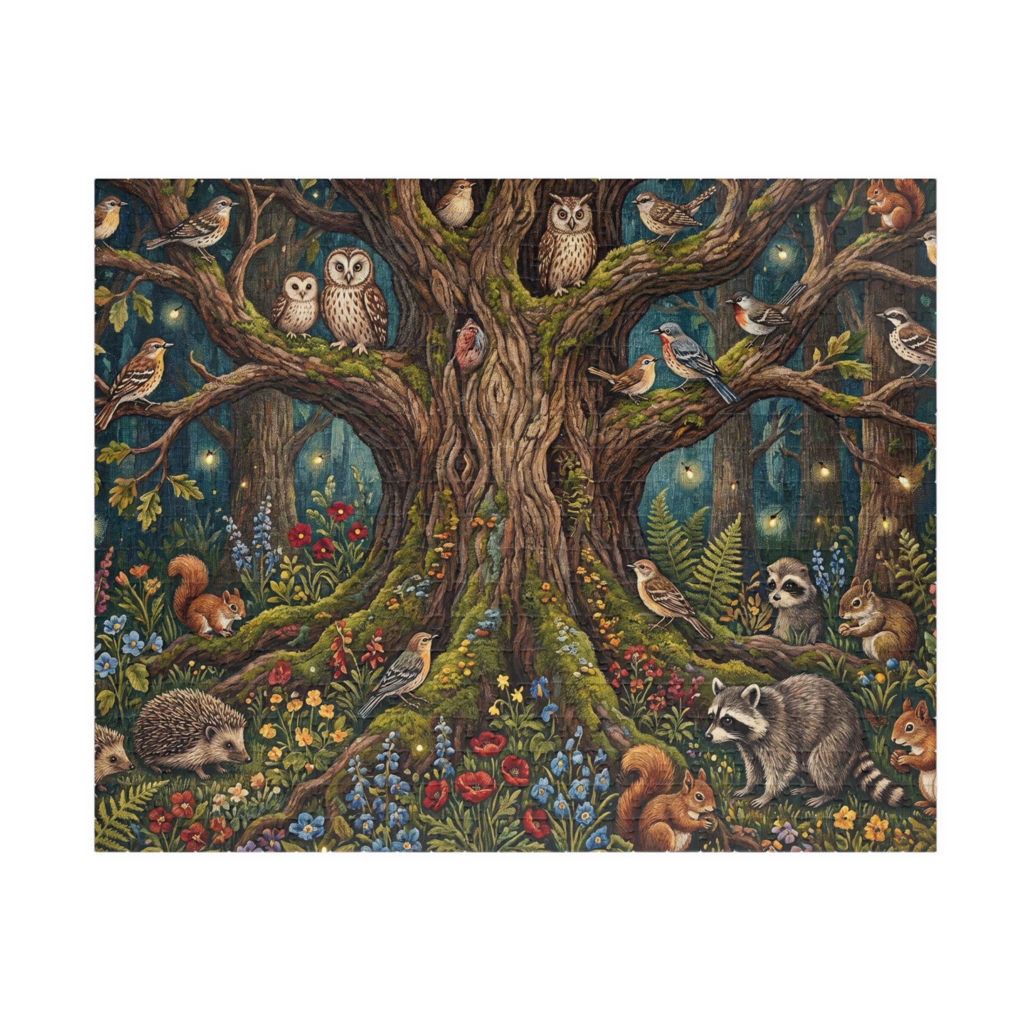 Woodland Animals Jigsaw Puzzle - Intricate Tapestry Design