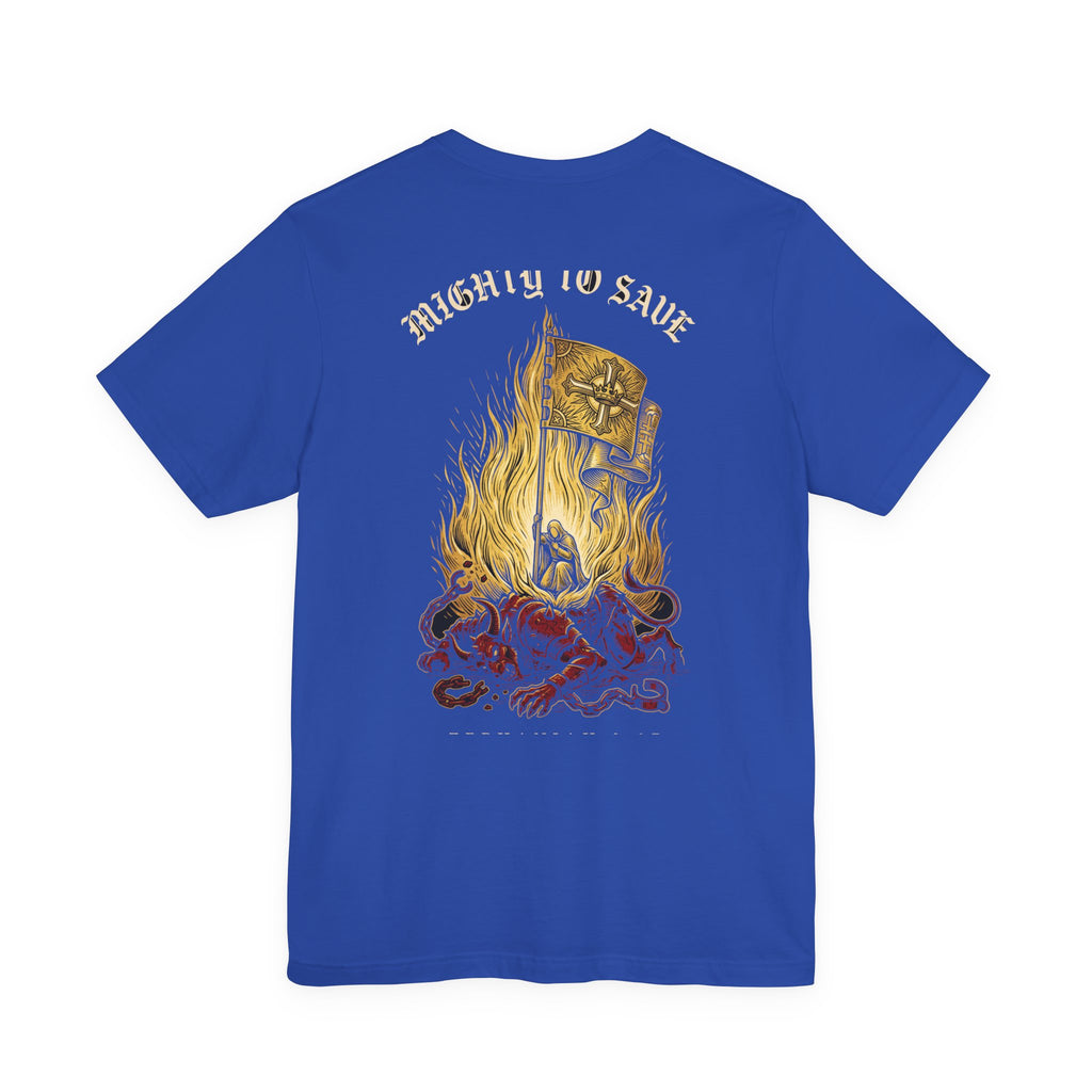 The Mighty One Will Save Christian Tee | Reformed Warrior Faith Shirt