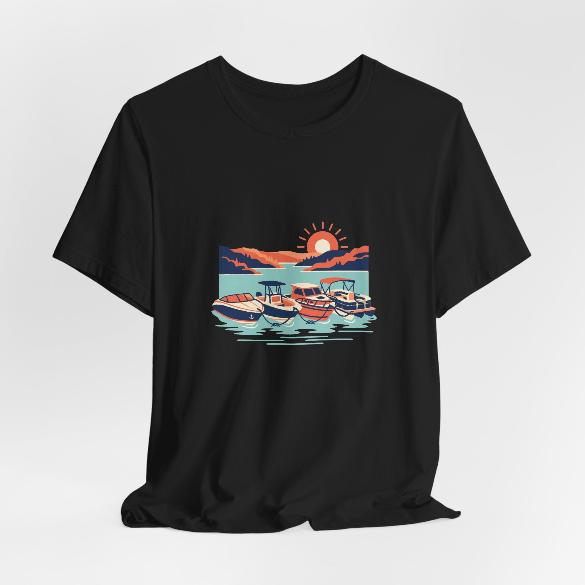 Lake of the Ozarks Scene Tee, Serene Lakeside Illustration Shirt