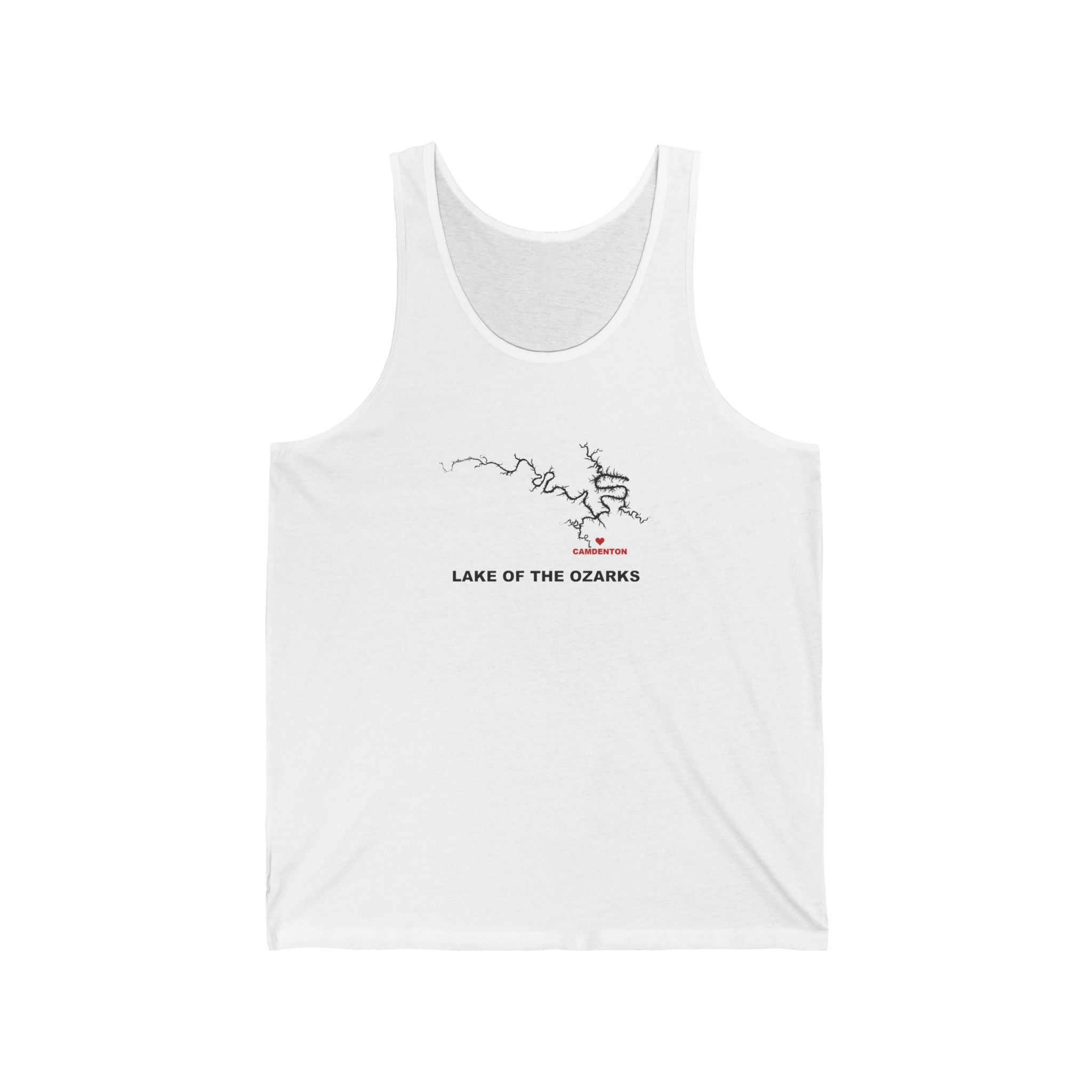 Lake of the Ozarks Map Silhouette Tank Top - Local Pride Camdenton Design