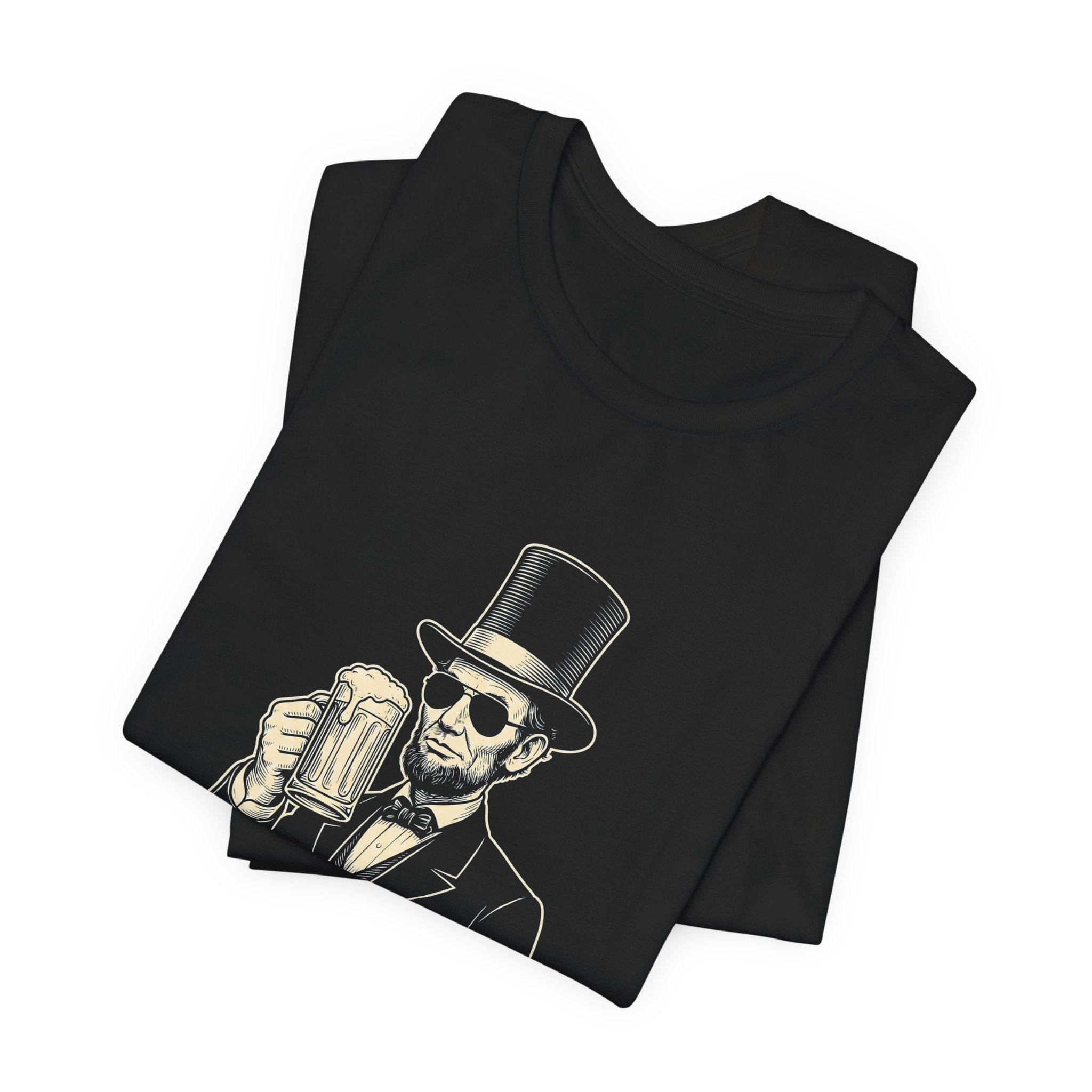 Four Score and Seven Beers Ago T-Shirt | Funny Patriotic Drinking Tee | 4th of July Lincoln Gift | Beer Lover Shirt