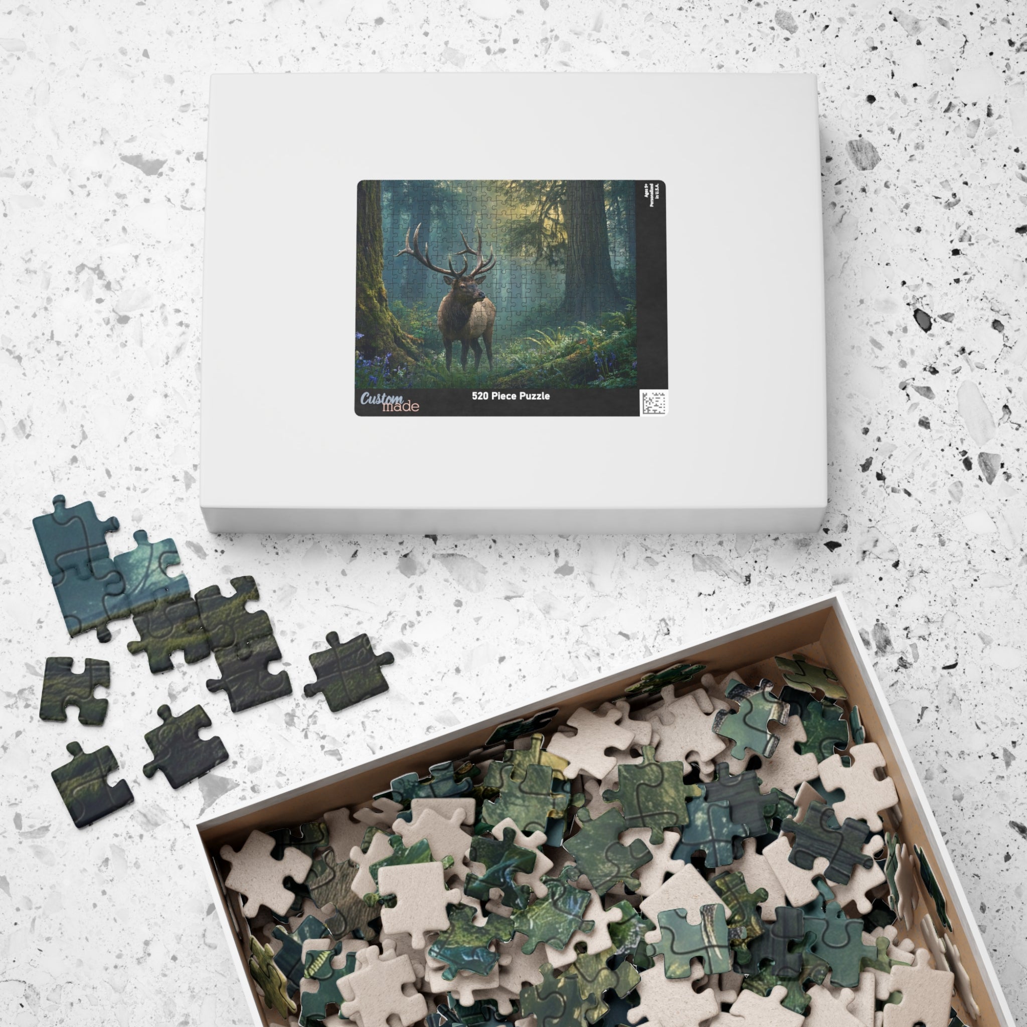 Majesty of the Wild Jigsaw Puzzle - Regal Elk Watercolor Art
