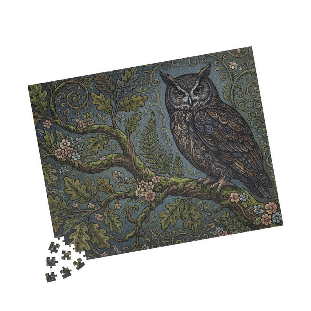 Wisdom of the Night Jigsaw Puzzle - Artistic Owl Illustration