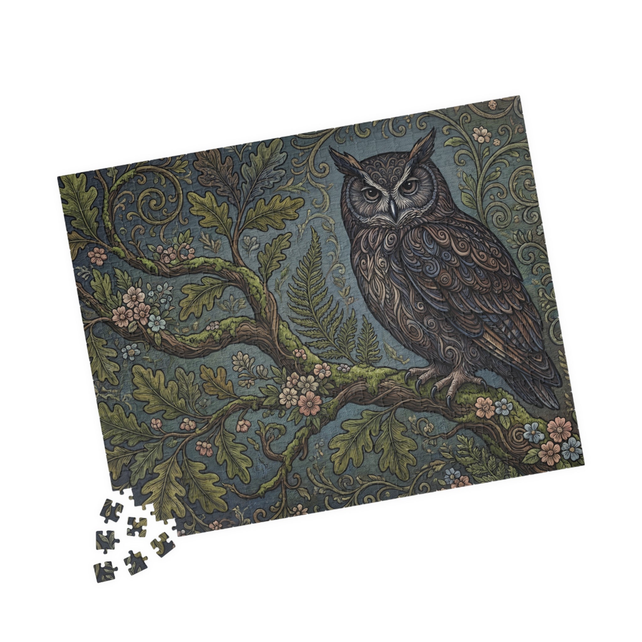 Wisdom of the Night Jigsaw Puzzle - Artistic Owl Illustration