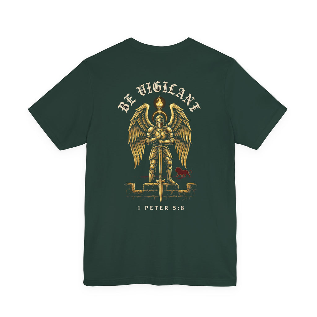 The Devil Prowls Like a Roaring Lion Christian Tee | Warrior Faith Bible Shirt