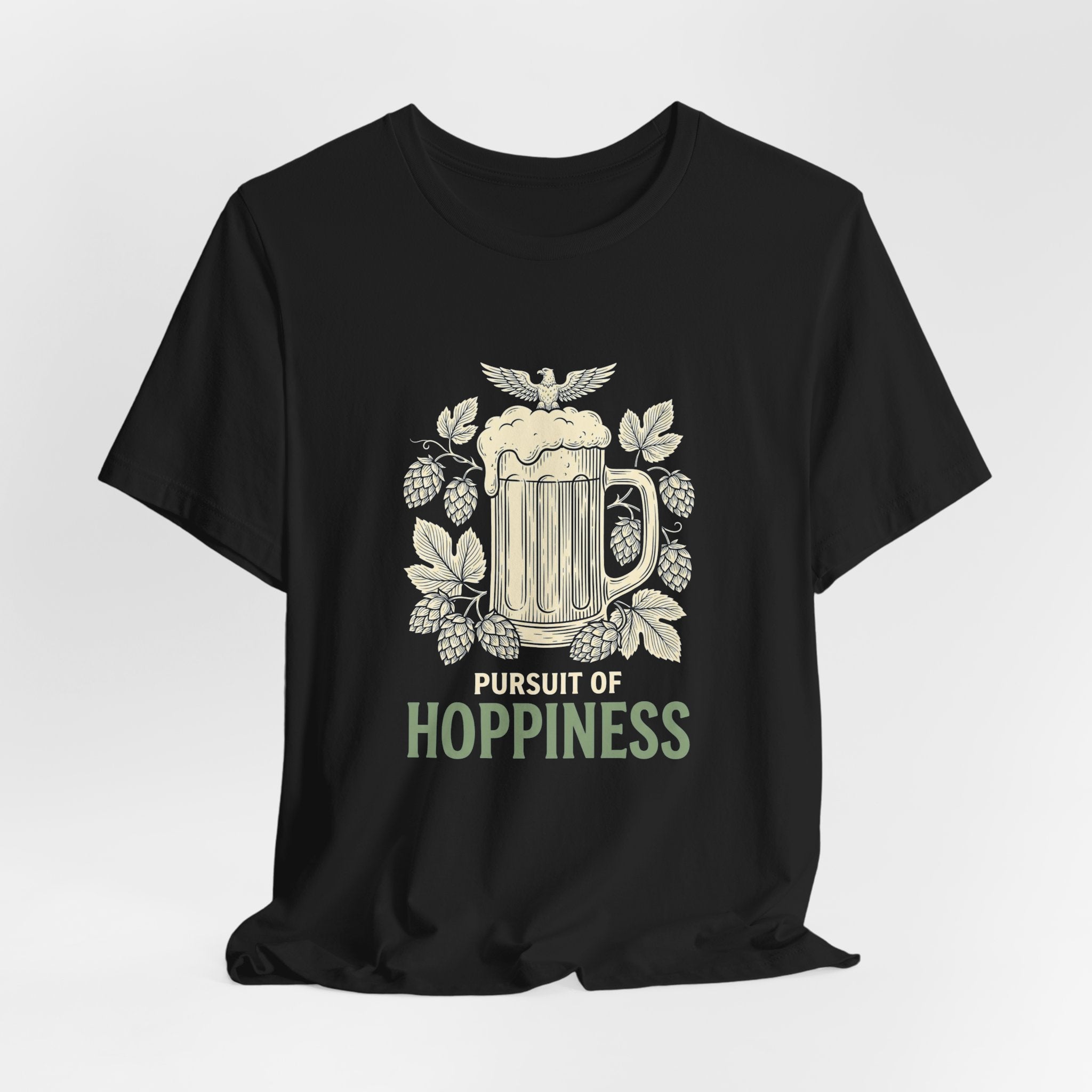 Pursuit of Hoppiness T-Shirt | Funny Craft Beer 4th of July Tee | Patriotic Beer Lover Gift | IPA Hops Shirt