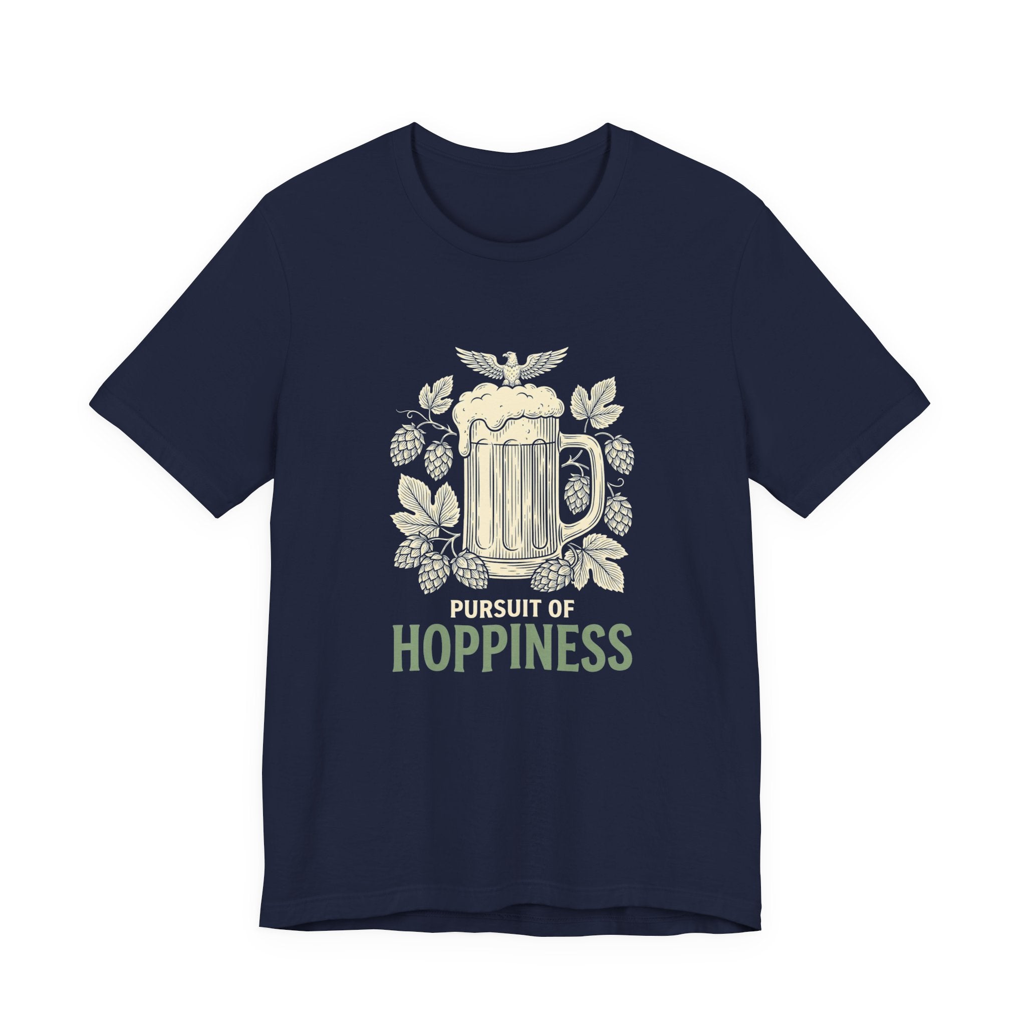 Pursuit of Hoppiness T-Shirt | Funny Craft Beer 4th of July Tee | Patriotic Beer Lover Gift | IPA Hops Shirt