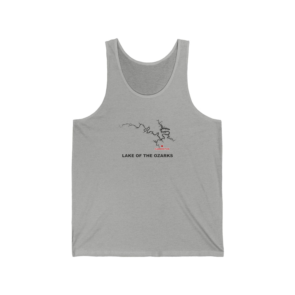 Lake of the Ozarks Map Silhouette Tank Top - Local Pride Camdenton Design