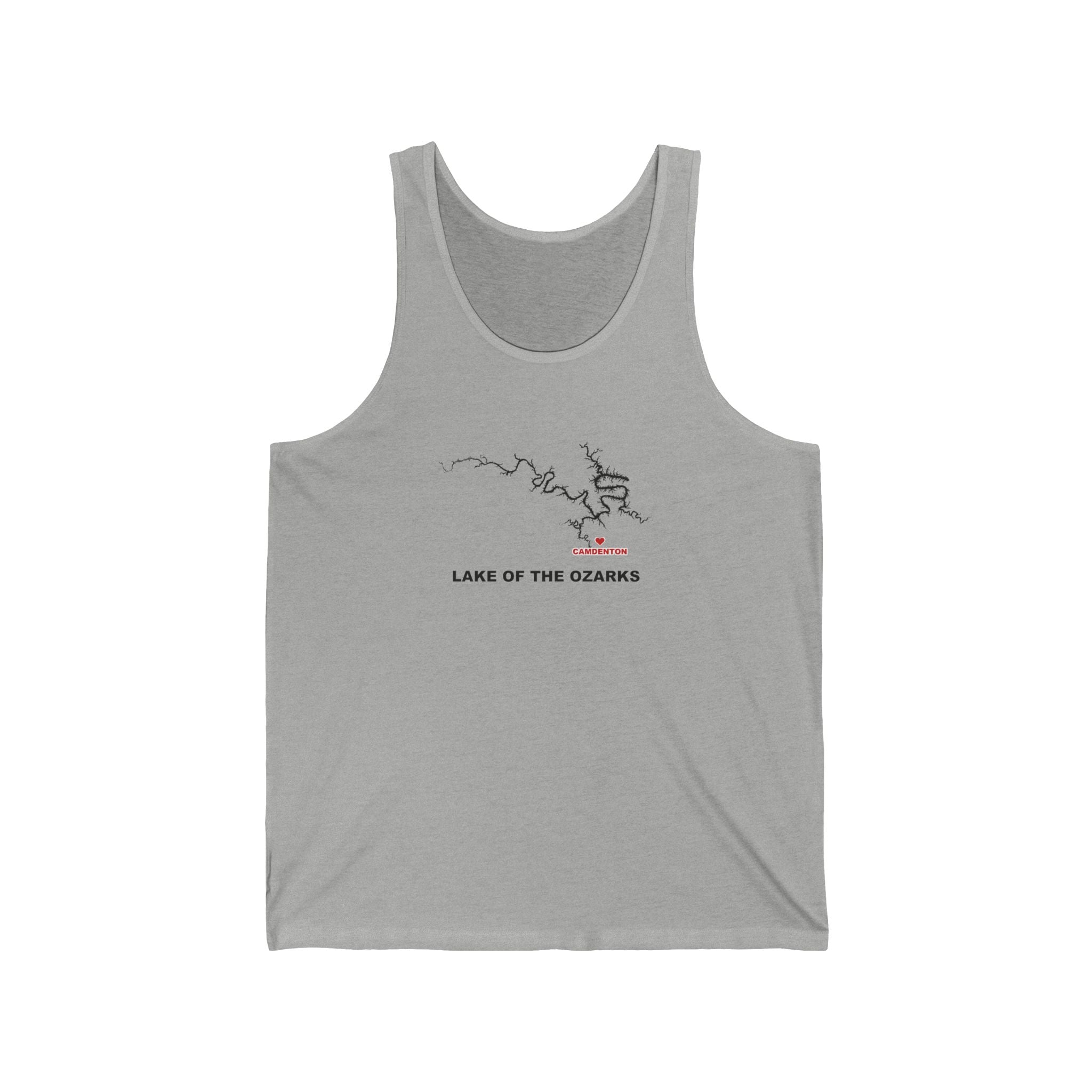 Lake of the Ozarks Map Silhouette Tank Top - Local Pride Camdenton Design