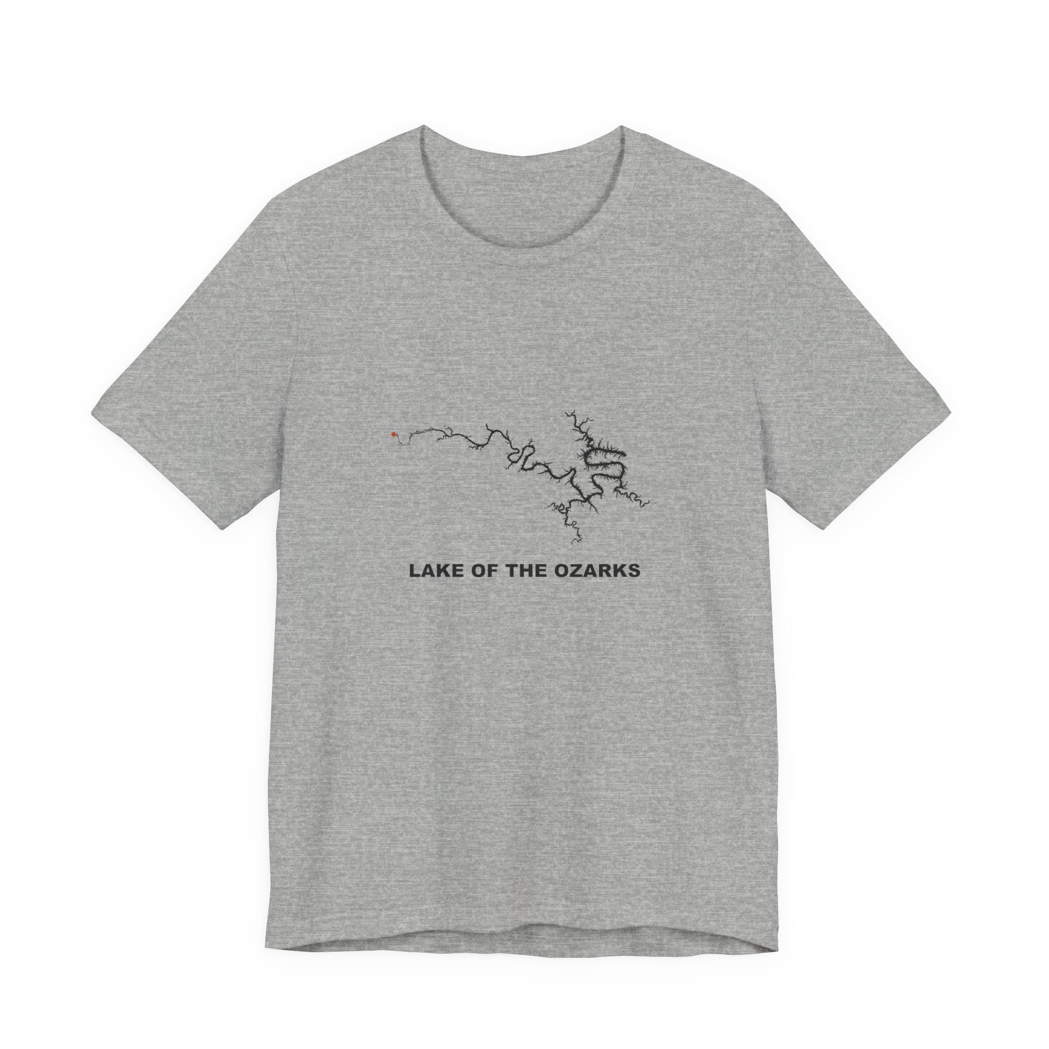Lake of the Ozarks Map Silhouette Tee | Missouri Lake Life Shirt