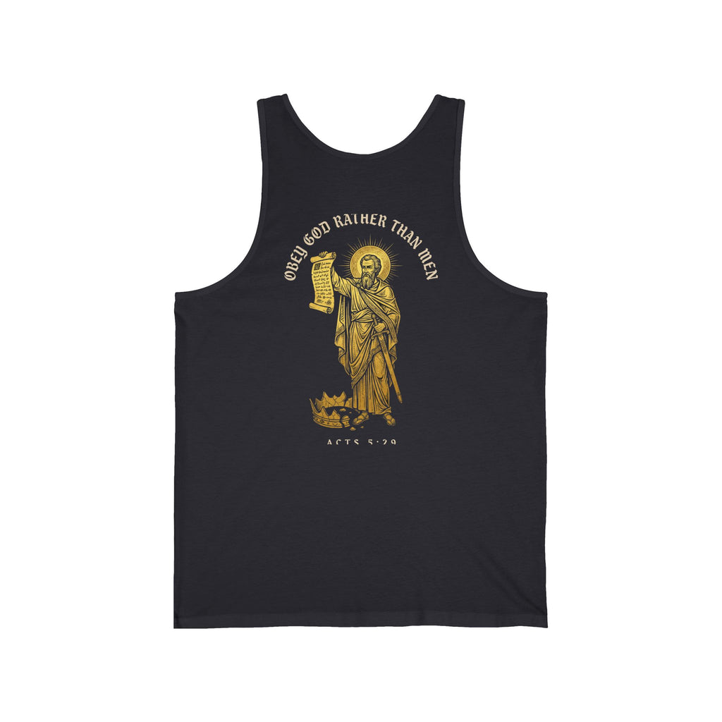 Obey God Rather Than Men Christian Tank | Reformed Warrior Faith