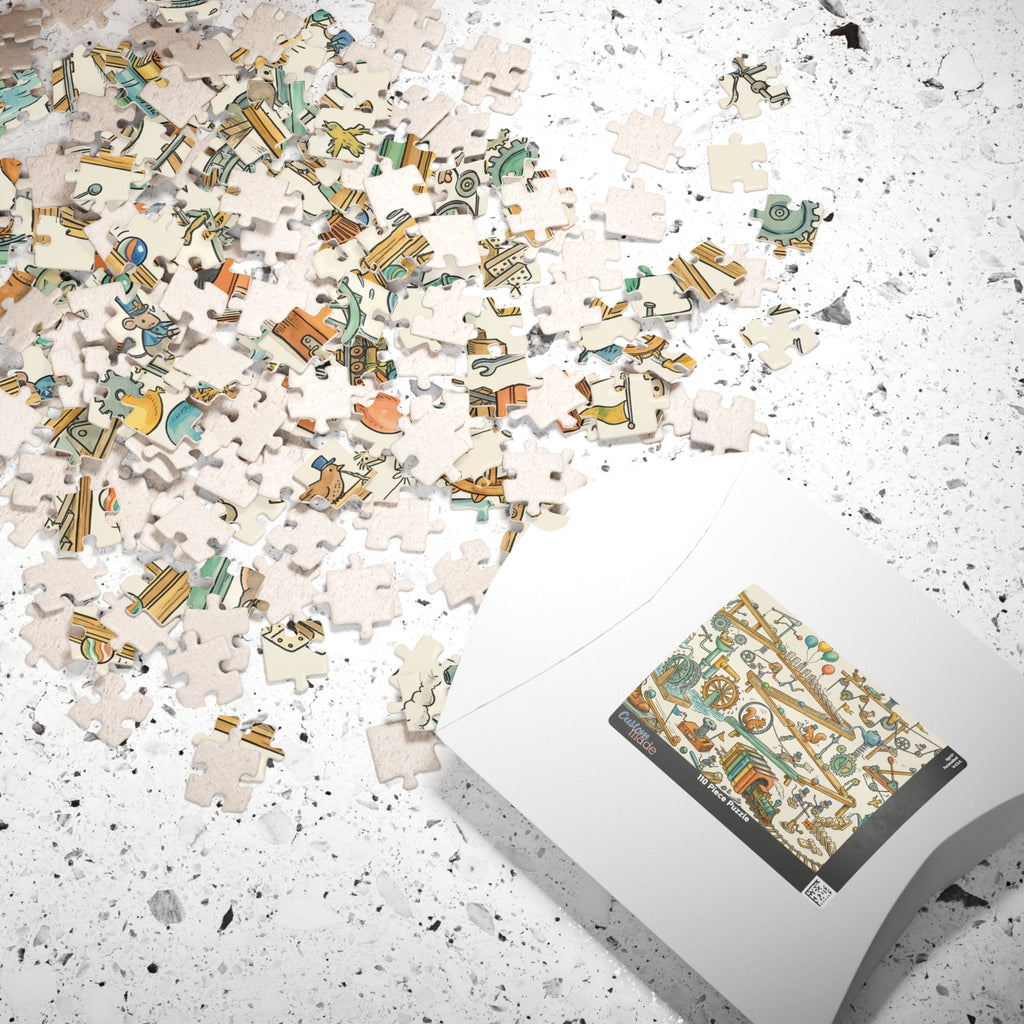 Intricate Rube Goldberg Machine Jigsaw Puzzle for Engineering Enthusiasts