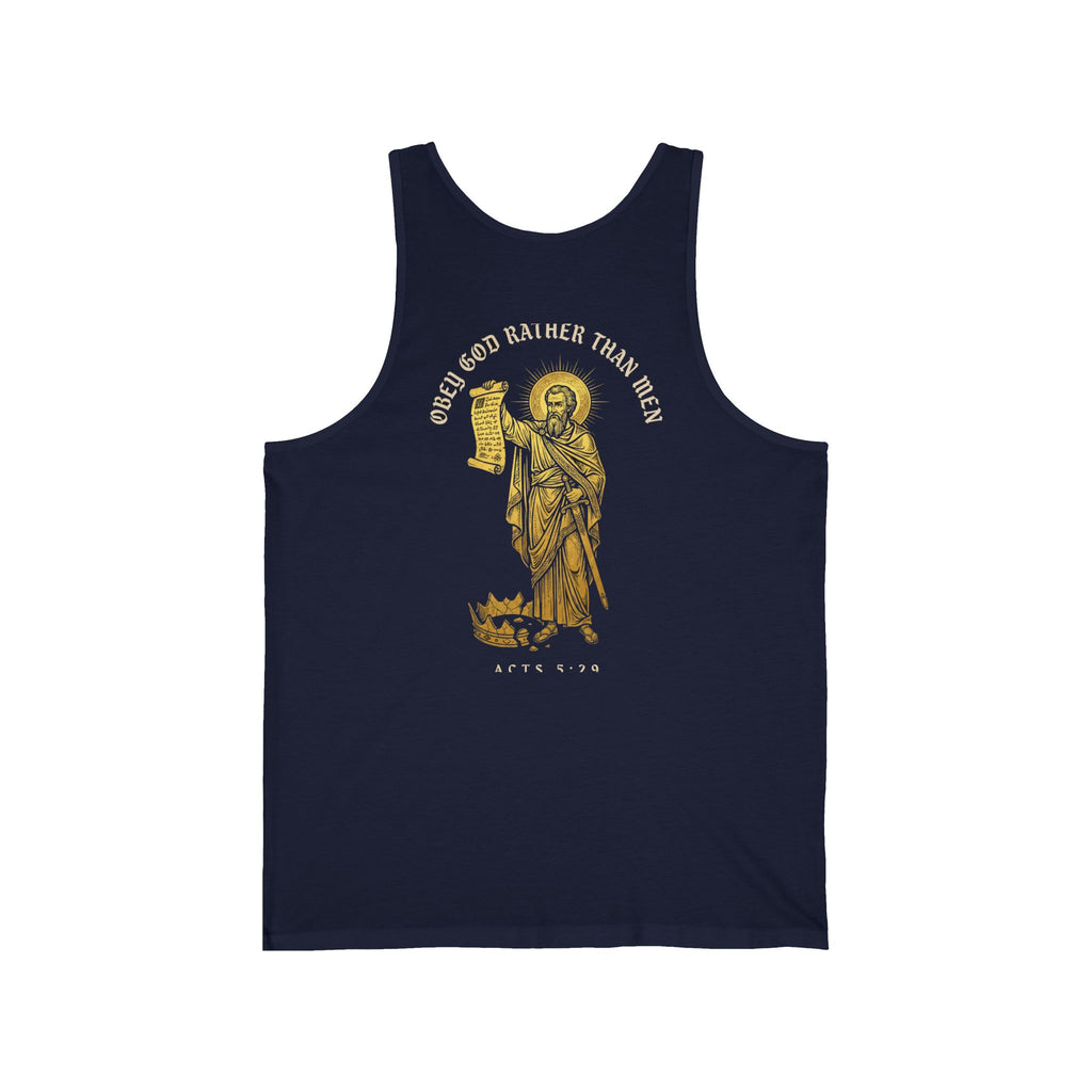 Obey God Rather Than Men Christian Tank | Reformed Warrior Faith