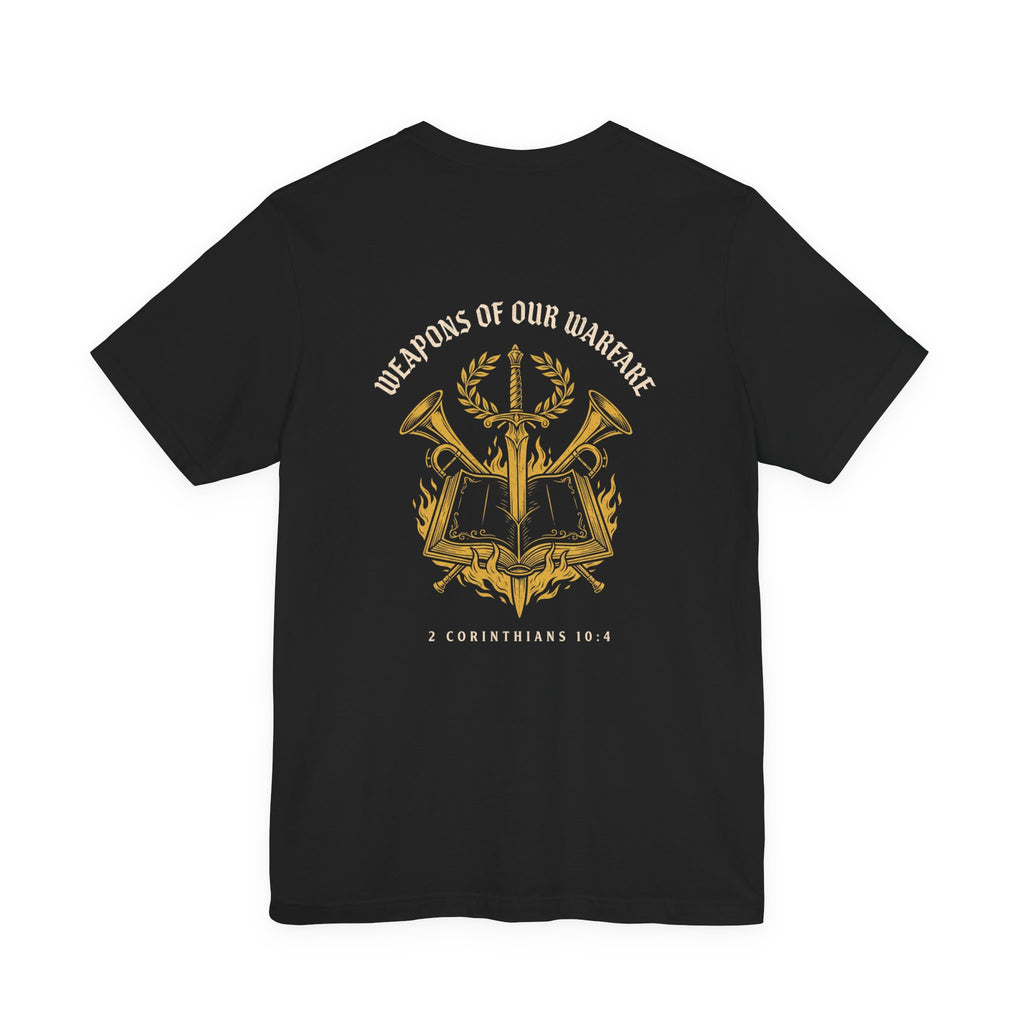 Weapons of Our Warfare Christian Tee | Reformed Warrior Faith Shirt