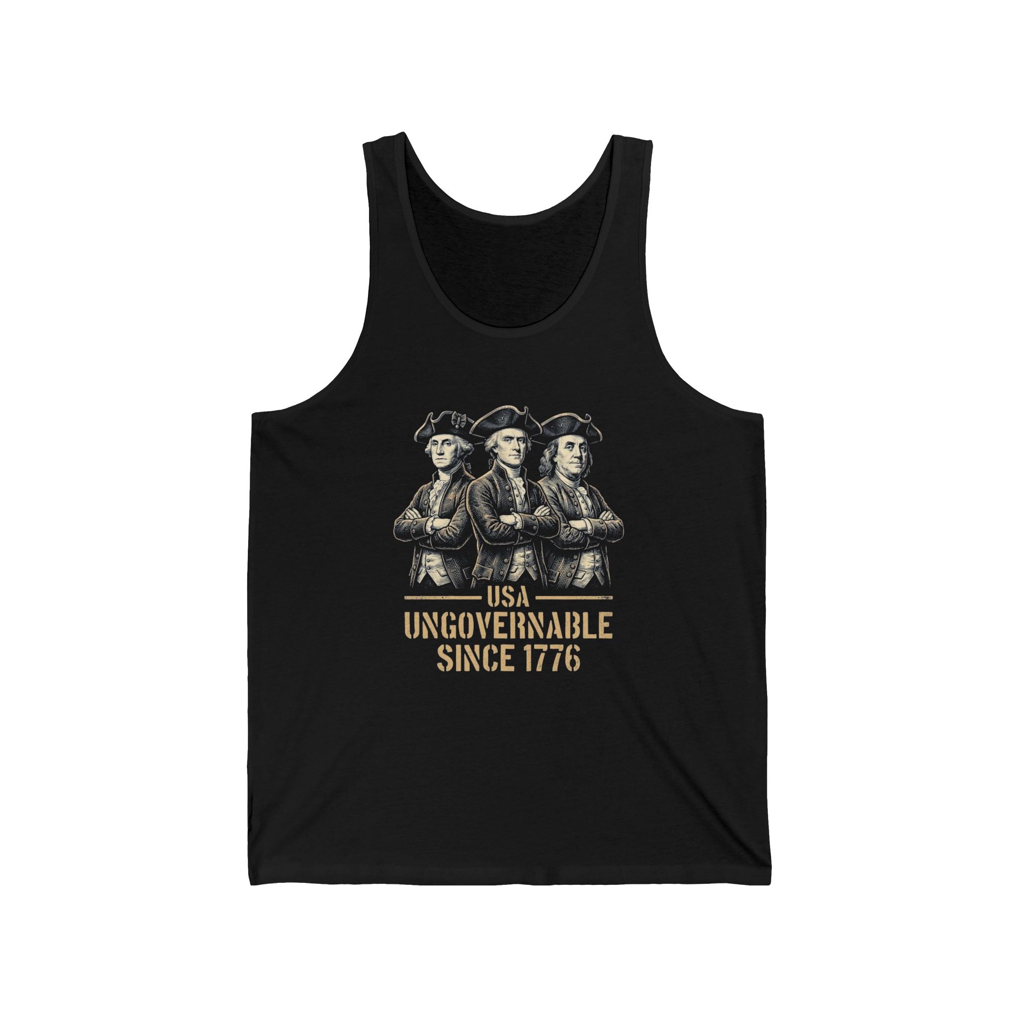 USA Ungovernable Since 1776 Tank Top | Funny Founding Fathers 4th of July Tee | Patriotic Gift