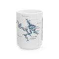 Lake of the Ozarks Map Silhouette Coffee Mug 15oz - Unique Lake Life Souvenir