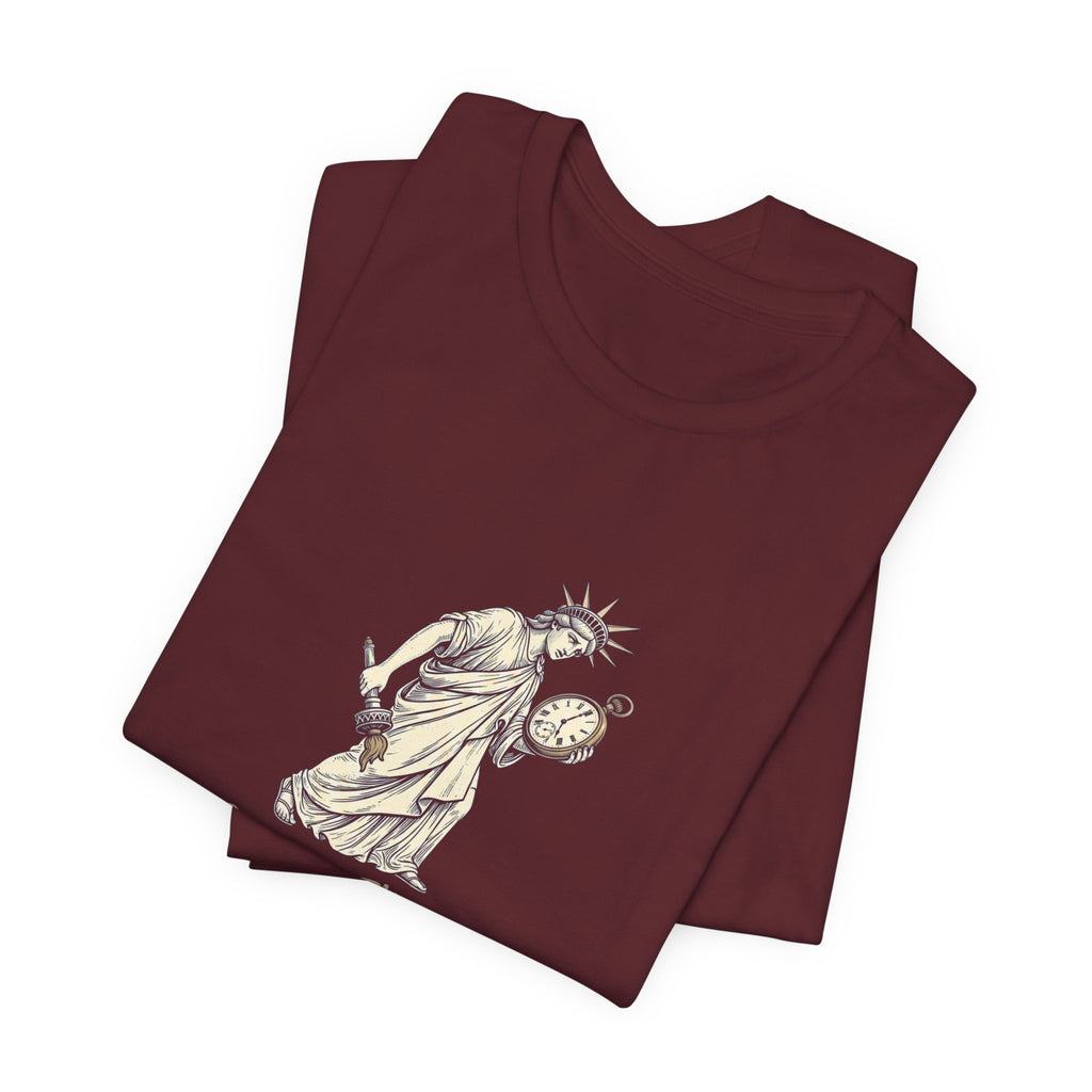 Sorry I'm Late Founding A Country T-Shirt | Funny Lady Liberty 4th of July Tee | Patriotic Gift