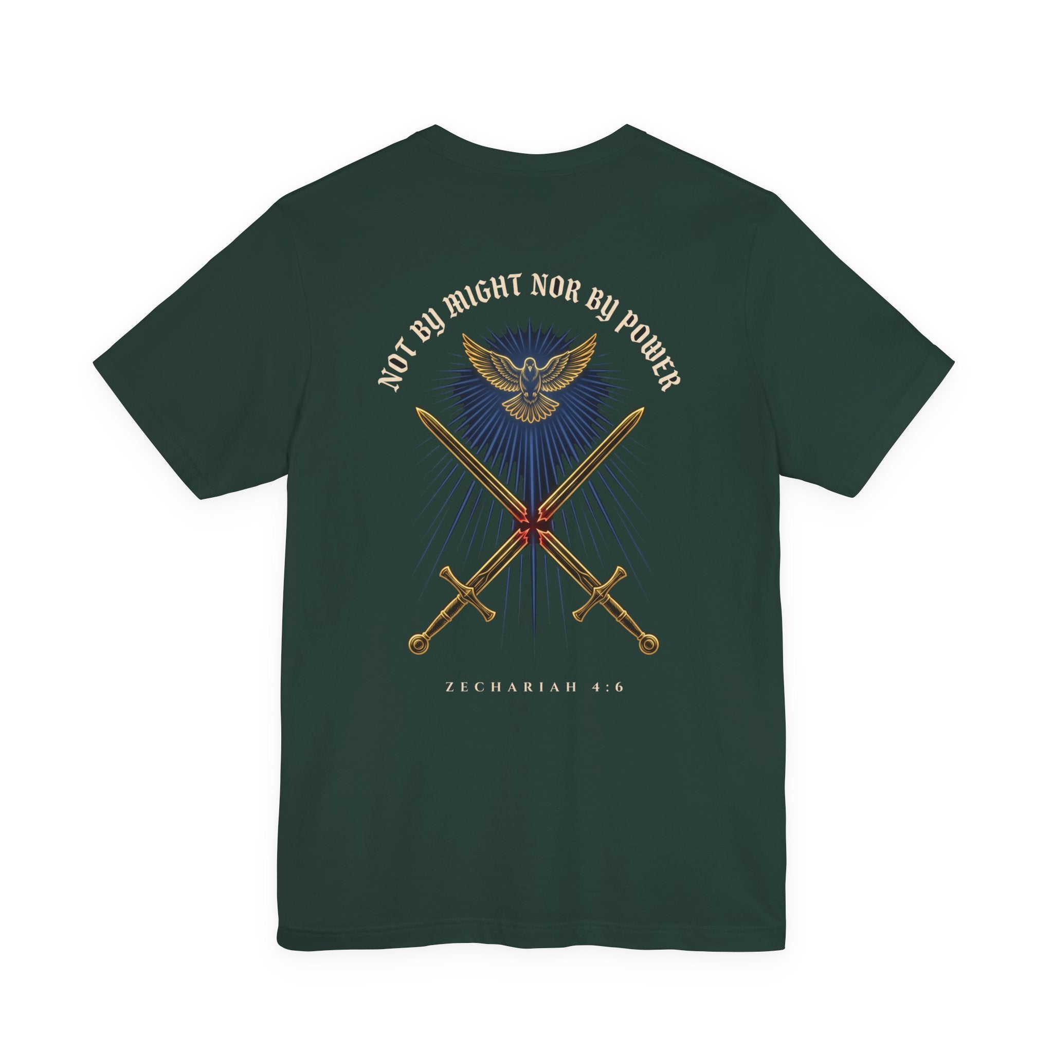 Not by Might Nor by Power Christian Tee | Reformed Warrior Faith Shirt
