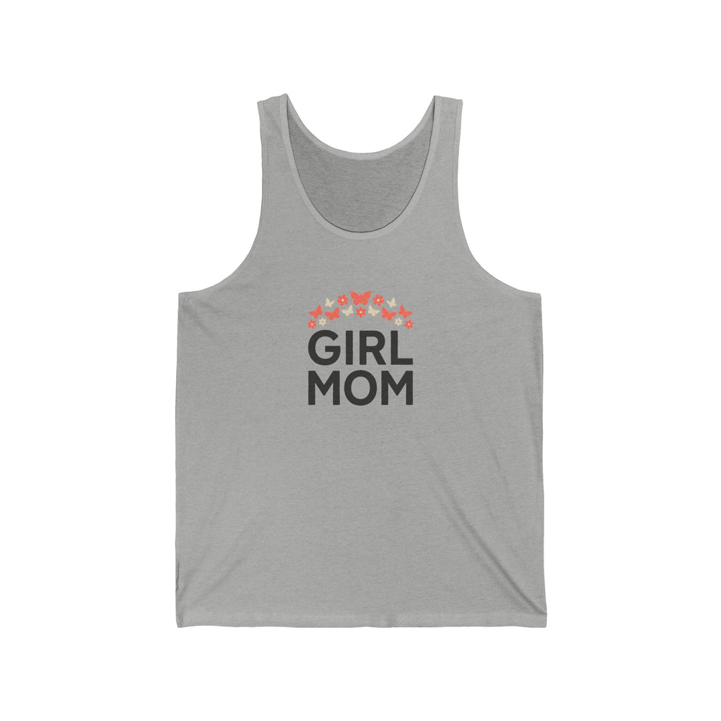 Girl Mom Butterfly Tank Top | Cute Mom of Girls Floral Tee