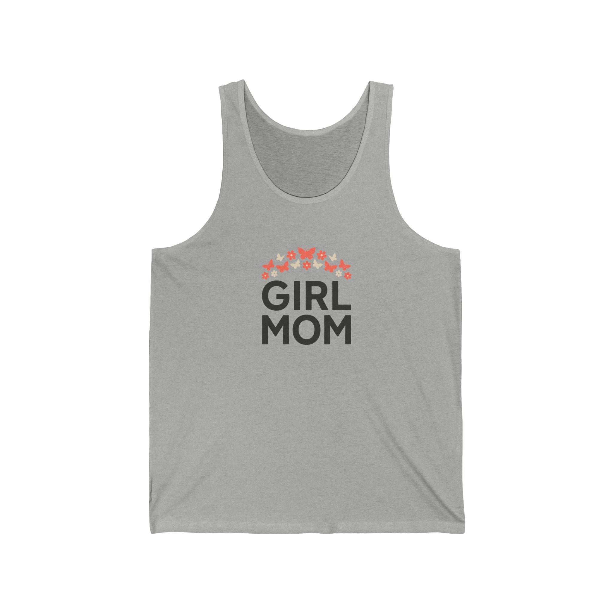 Girl Mom Butterfly Tank Top | Cute Mom of Girls Floral Tee
