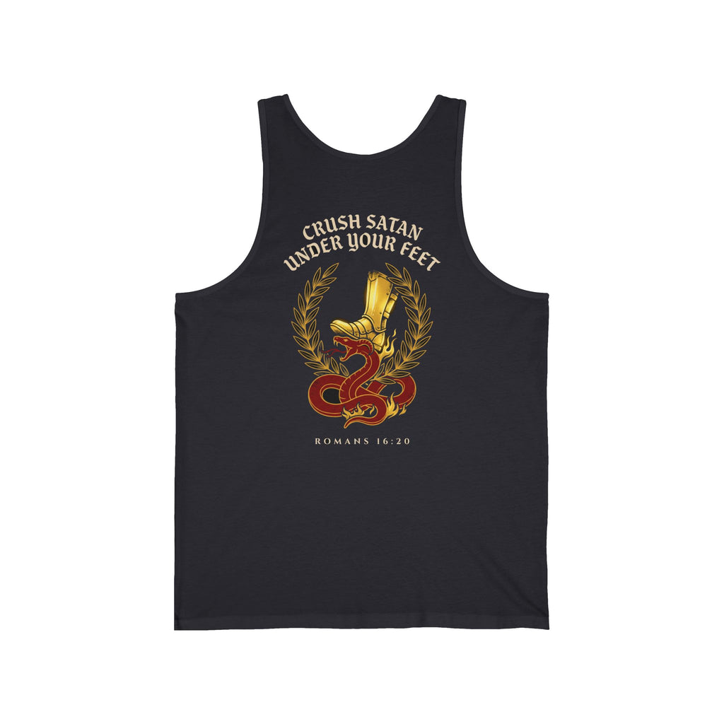 The God of Peace Will Crush Satan Under Your Feet Christian Tank | Warrior Faith Bible