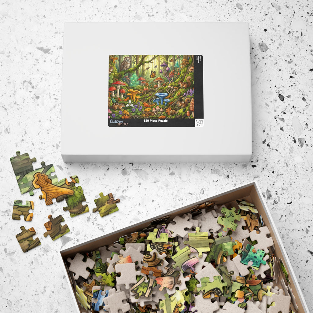 Mushroom Jigsaw Puzzle - Rooted in Nature Minimalist Design | 1014 Piece