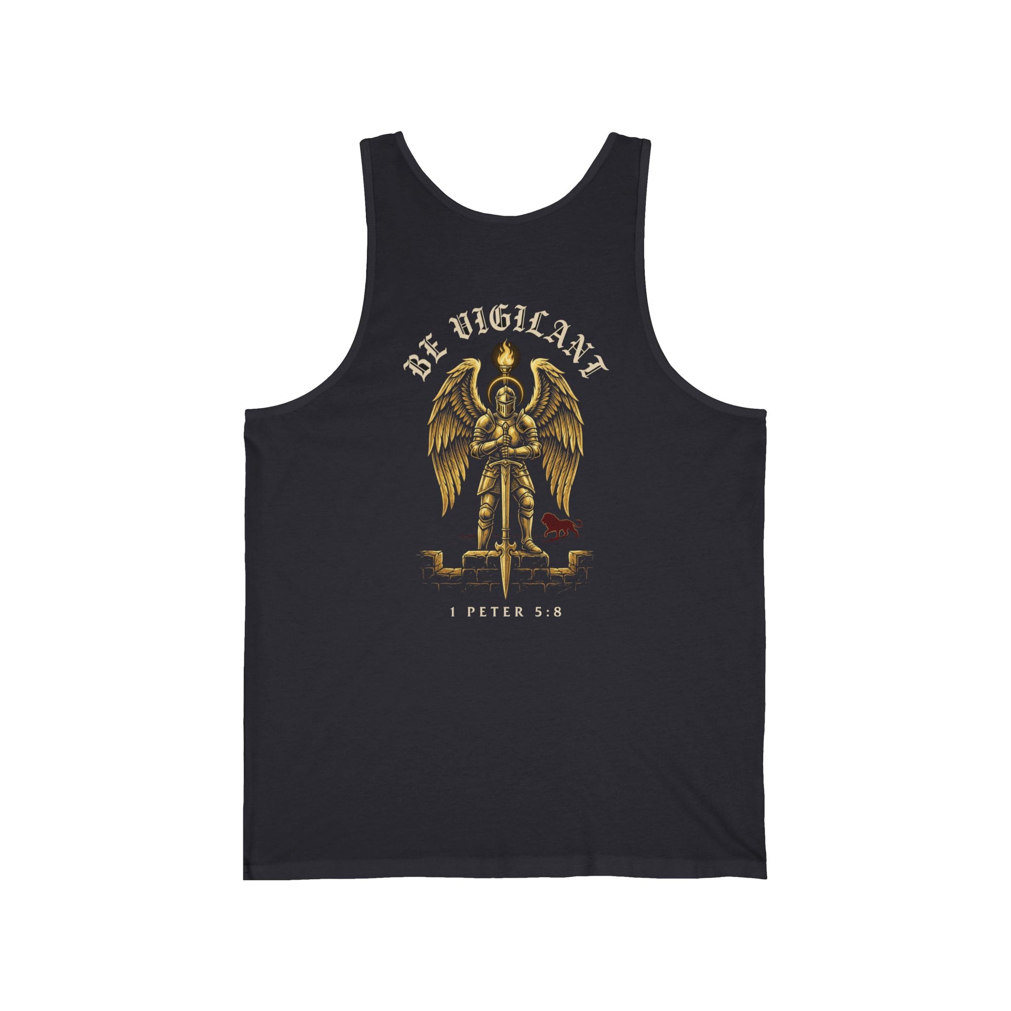 The Devil Prowls Like a Roaring Lion Christian Tank | Warrior Faith Bible