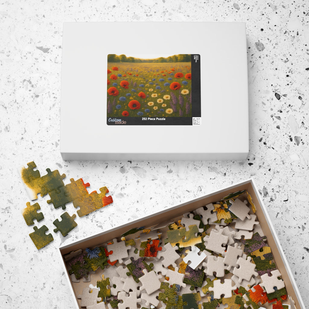 Butterfly Wildflower Jigsaw Puzzle - Intricate Nature Illustration