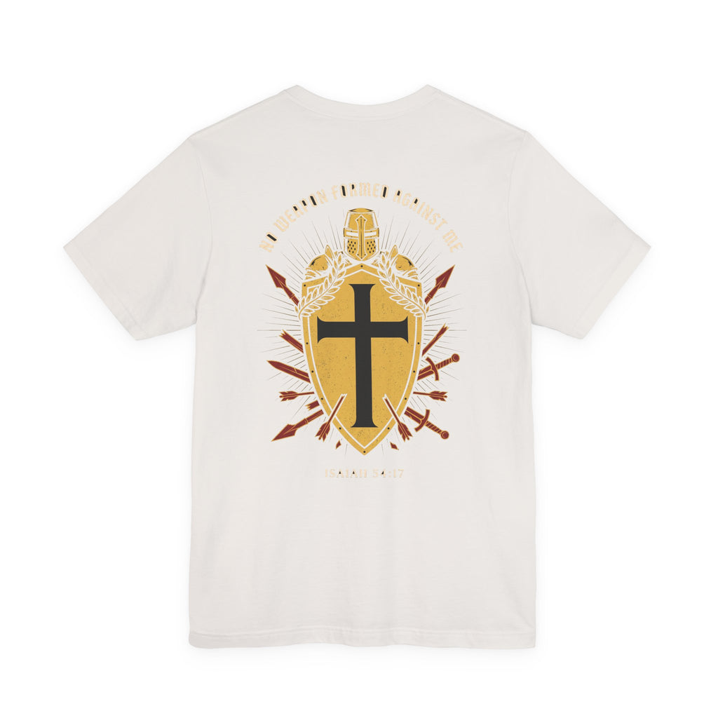 No Weapon Formed Against Me Warrior Christian Tee | Crusades Faith Bible Shirt