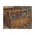 Vintage Toolbox Jigsaw Puzzle - Bold Engineering Tools Illustration