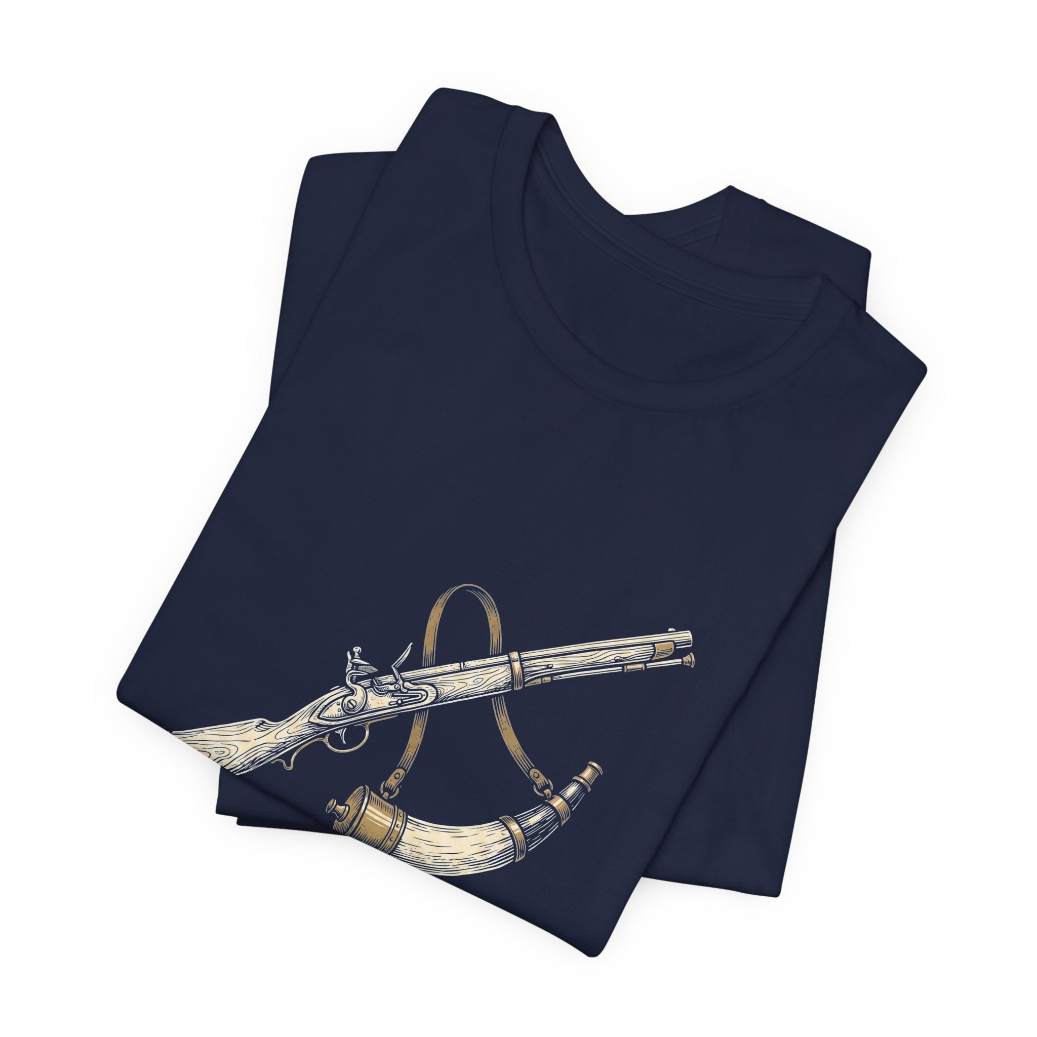 Gunpowder America Funny Patriotic T-Shirt | 4th of July Musket Tee | Sarcastic Independence Gift