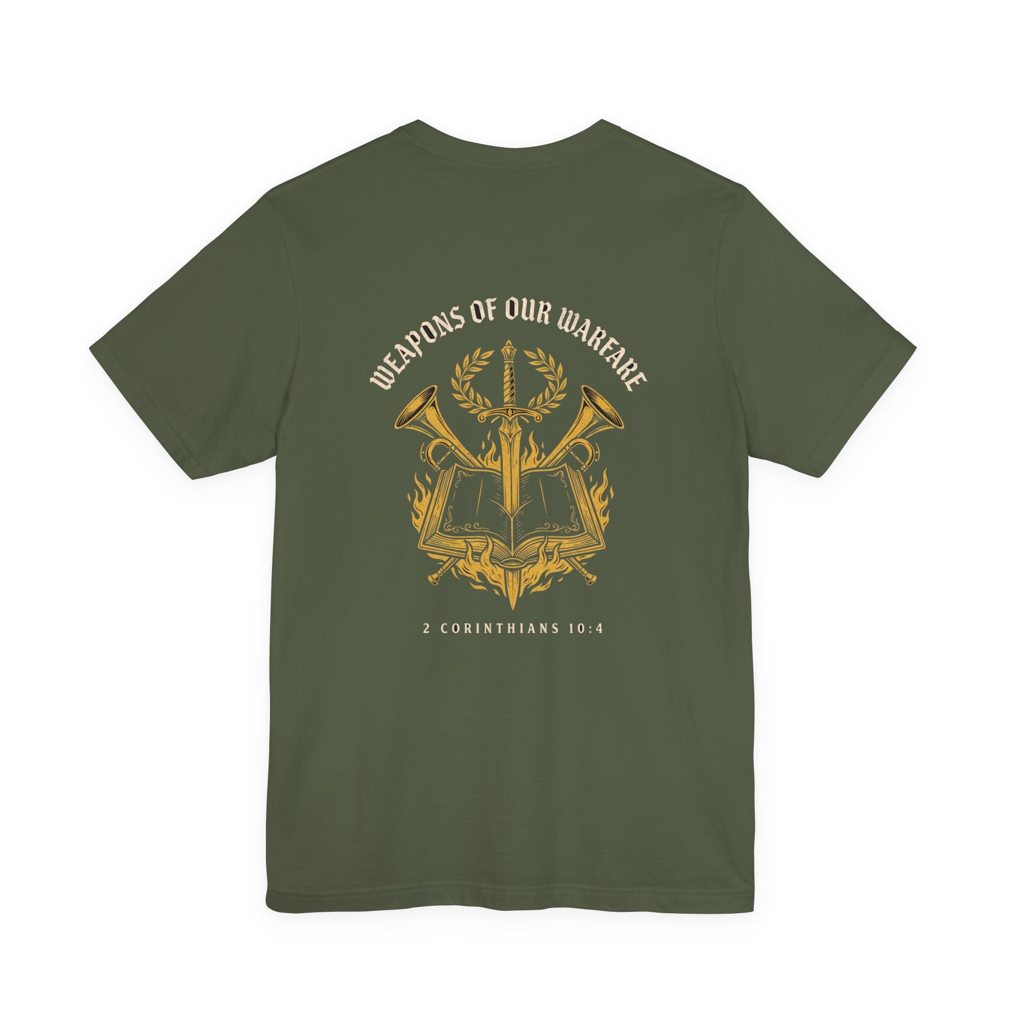 Weapons of Our Warfare Christian Tee | Reformed Warrior Faith Shirt
