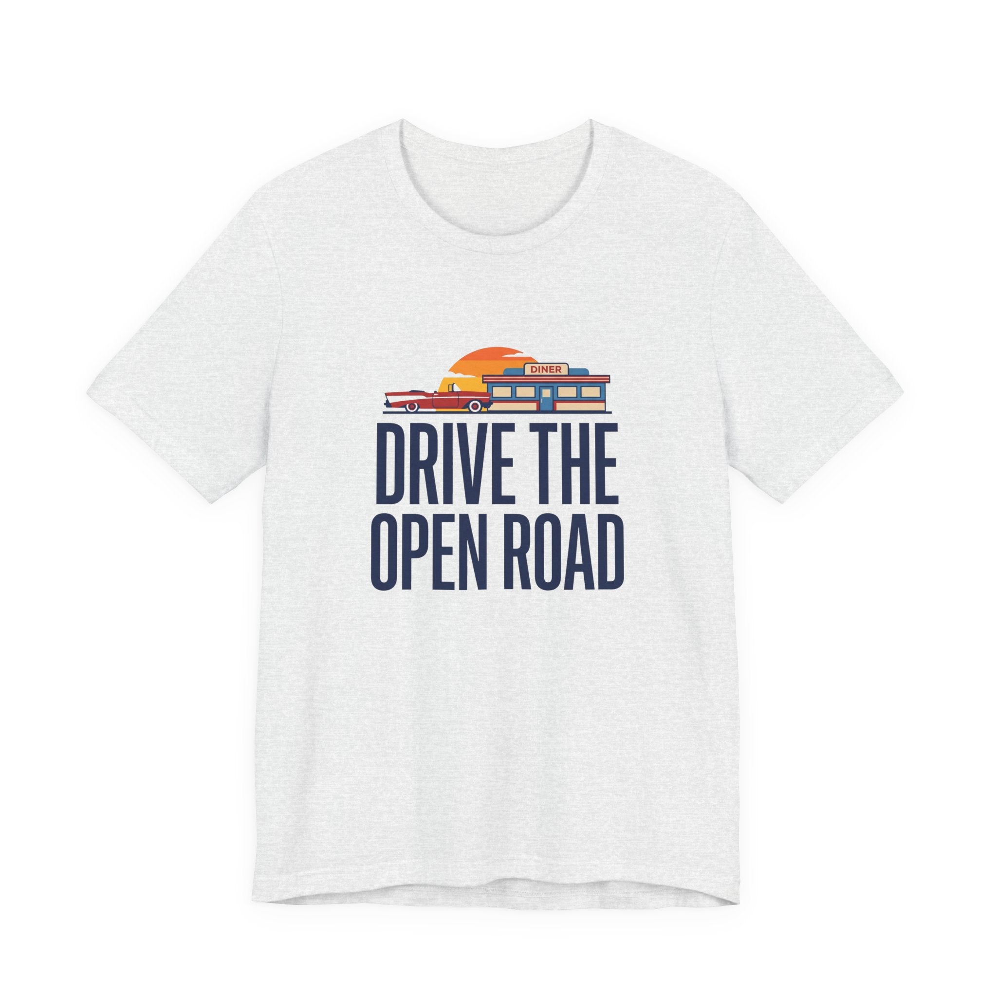 Drive The Open Road Tee - Retro Americana Car and Diner Design