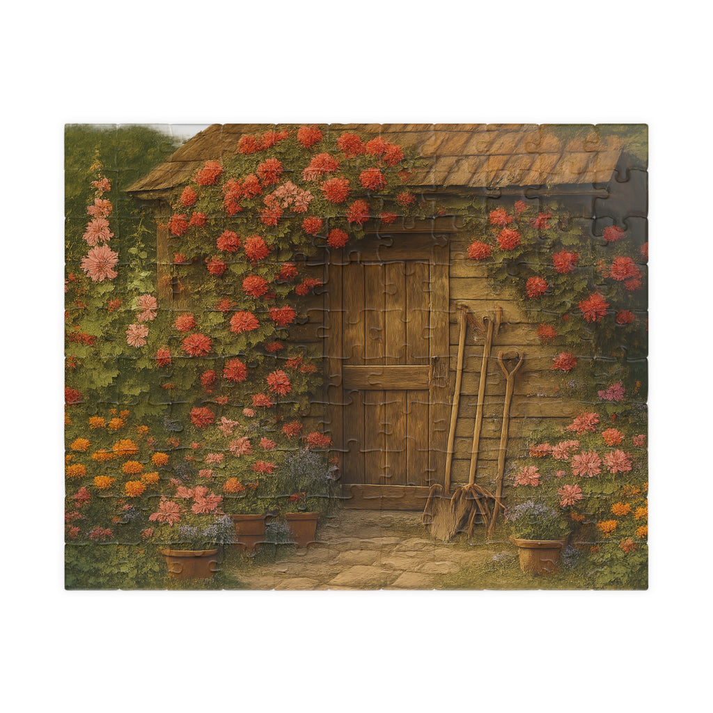 Garden Jigsaw Puzzle - Hand-Drawn Vintage Scene