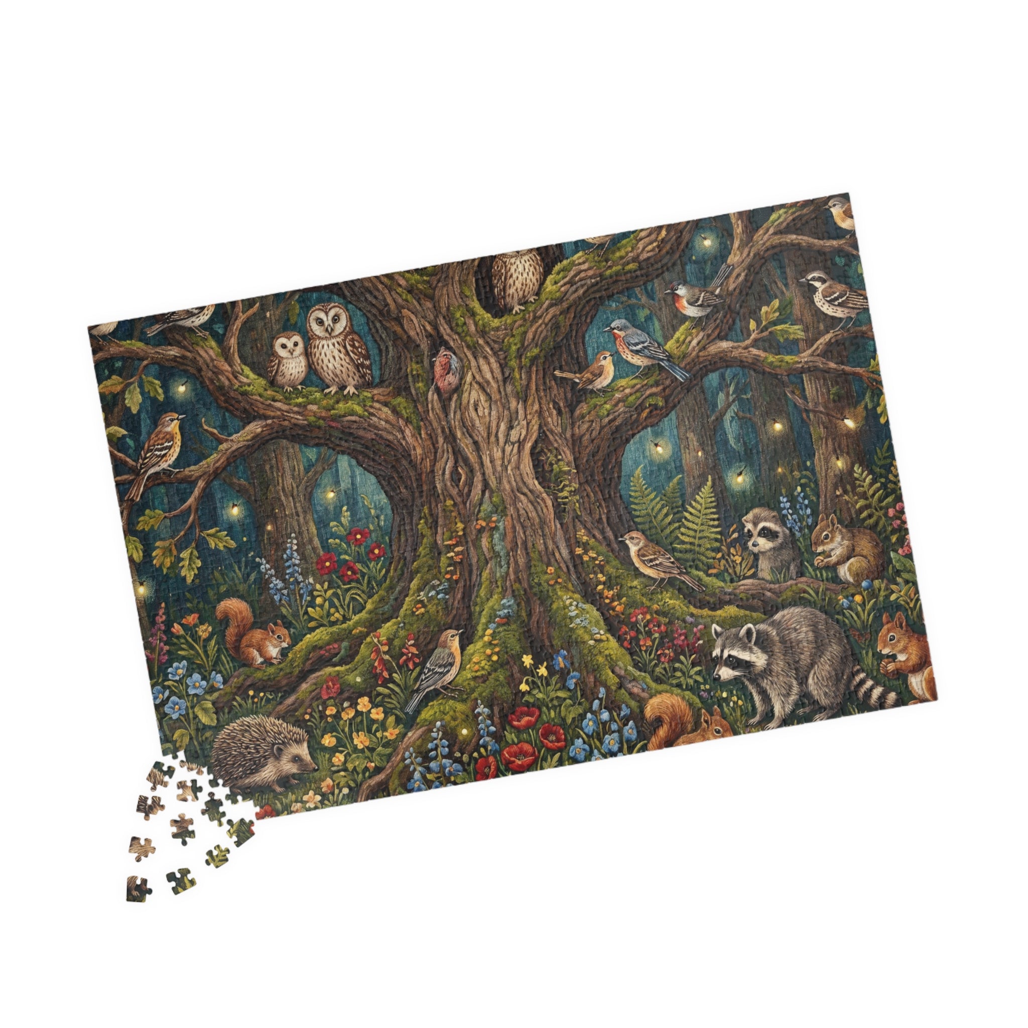 Woodland Animals Jigsaw Puzzle - Intricate Tapestry Design