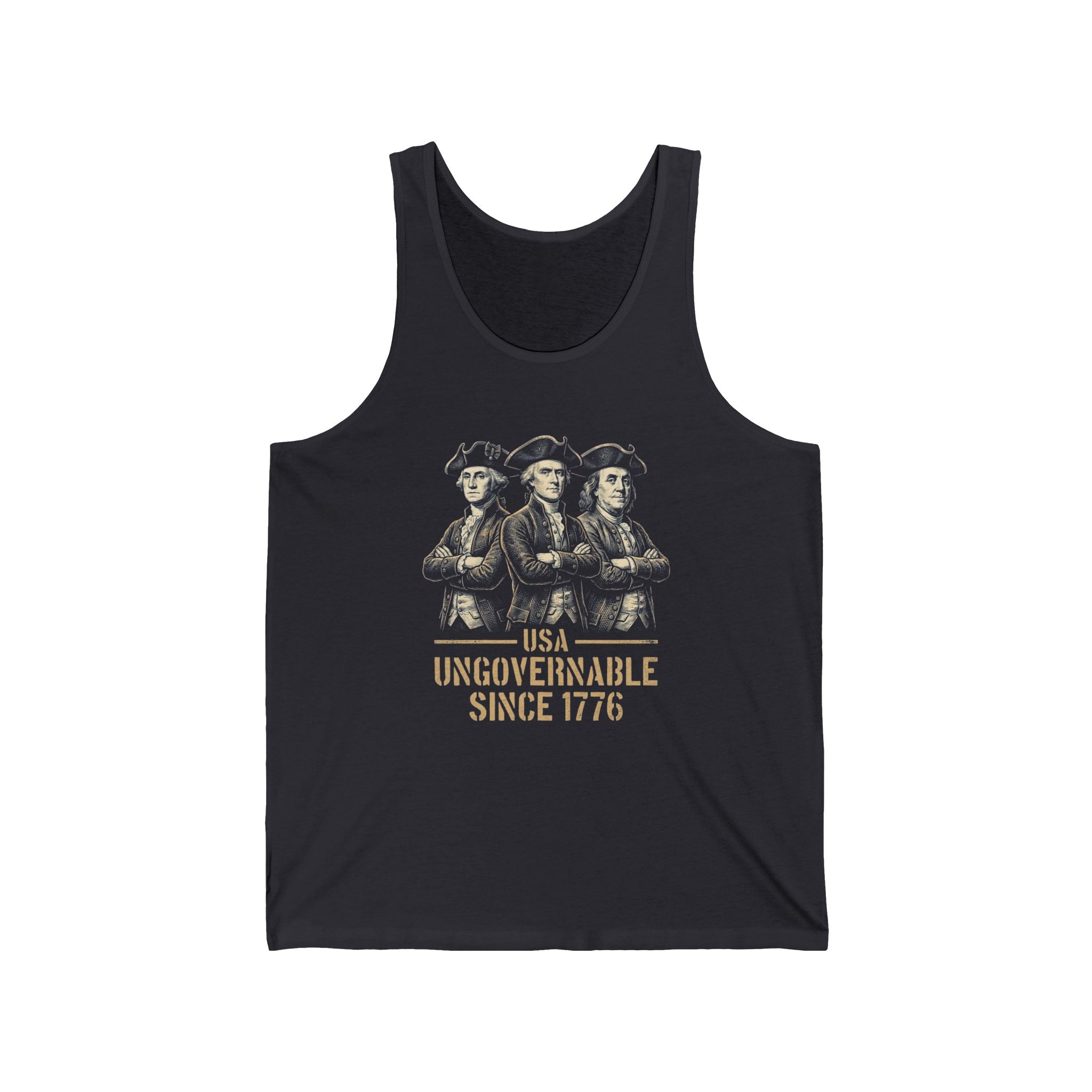 USA Ungovernable Since 1776 Tank Top | Funny Founding Fathers 4th of July Tee | Patriotic Gift