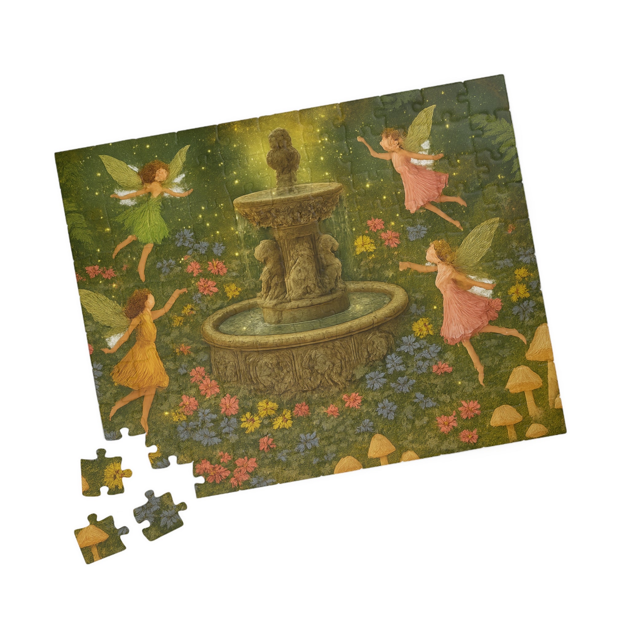 Whispers of the Glen Jigsaw Puzzle - Enchanting Fairy Scene