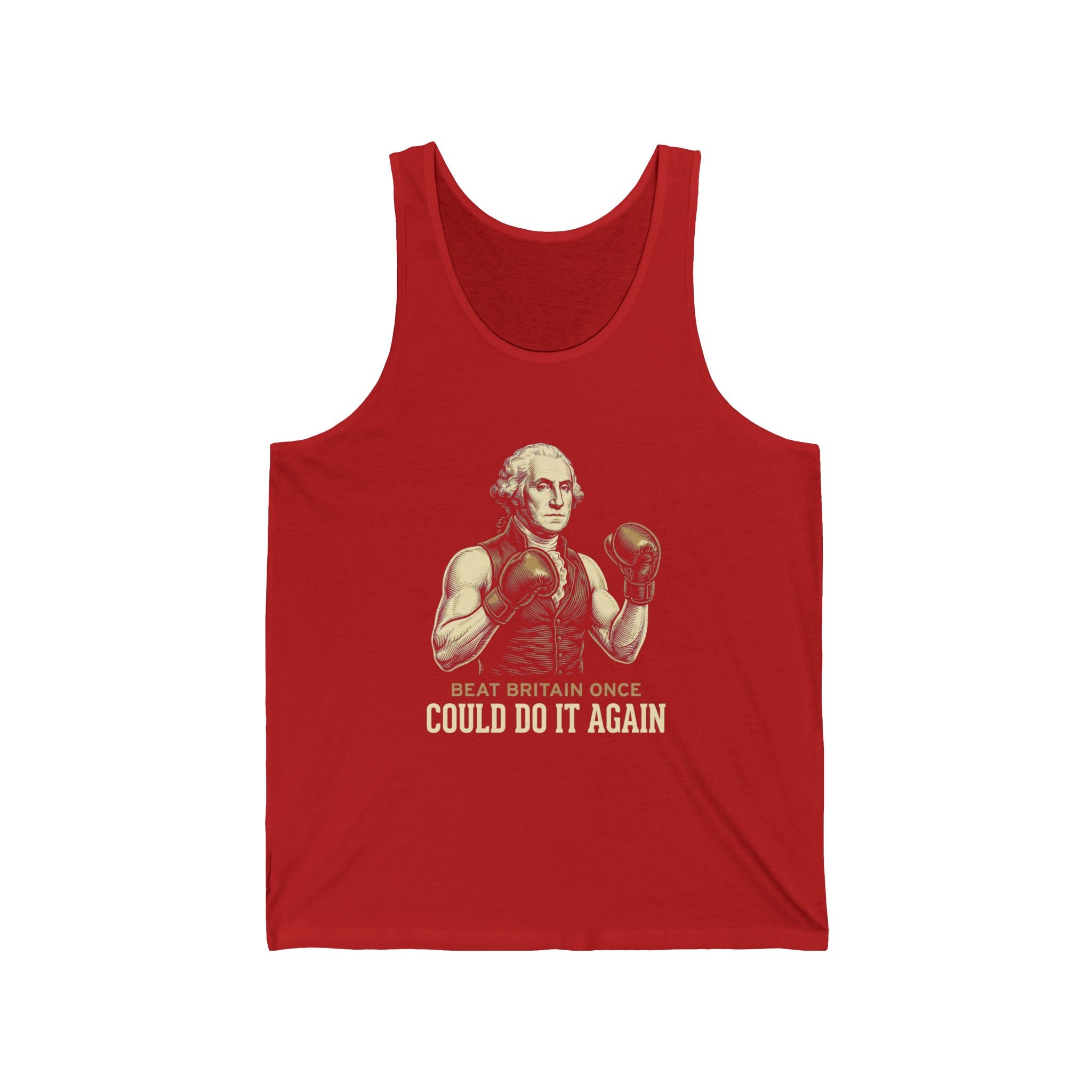 Beat Britain Once Could Do It Again Tank Top | Funny Patriotic 4th of July Tee | Independence Gift