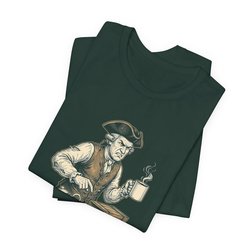 Fueled By Coffee and Spite Funny Eagle T-Shirt | Sarcastic 4th of July Tee | Patriotic Gift