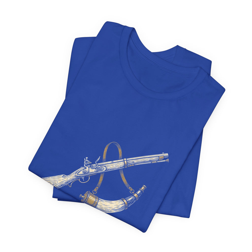Gunpowder America Funny Patriotic T-Shirt | 4th of July Musket Tee | Sarcastic Independence Gift